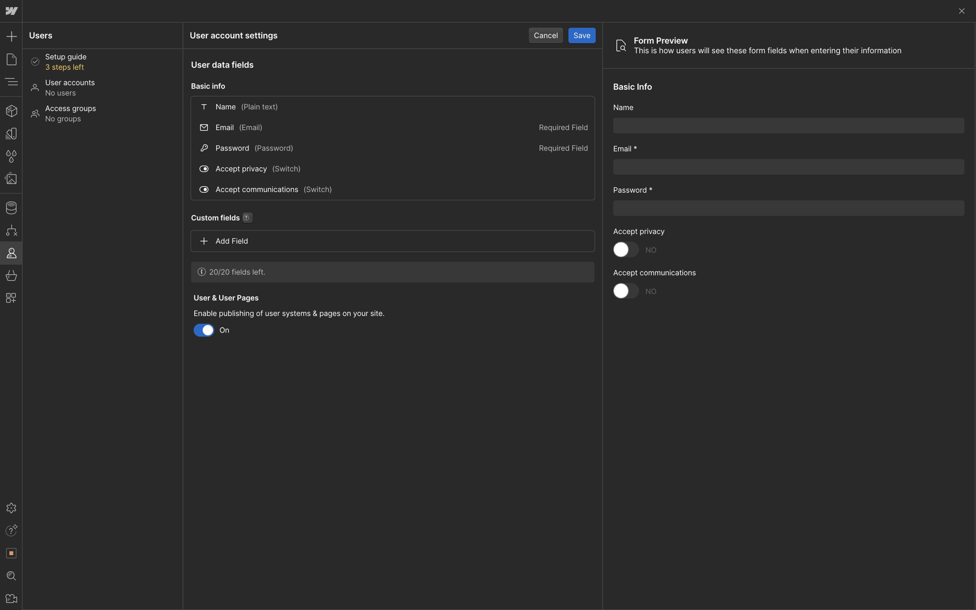Webflow Web Productivity interface screenshot 24