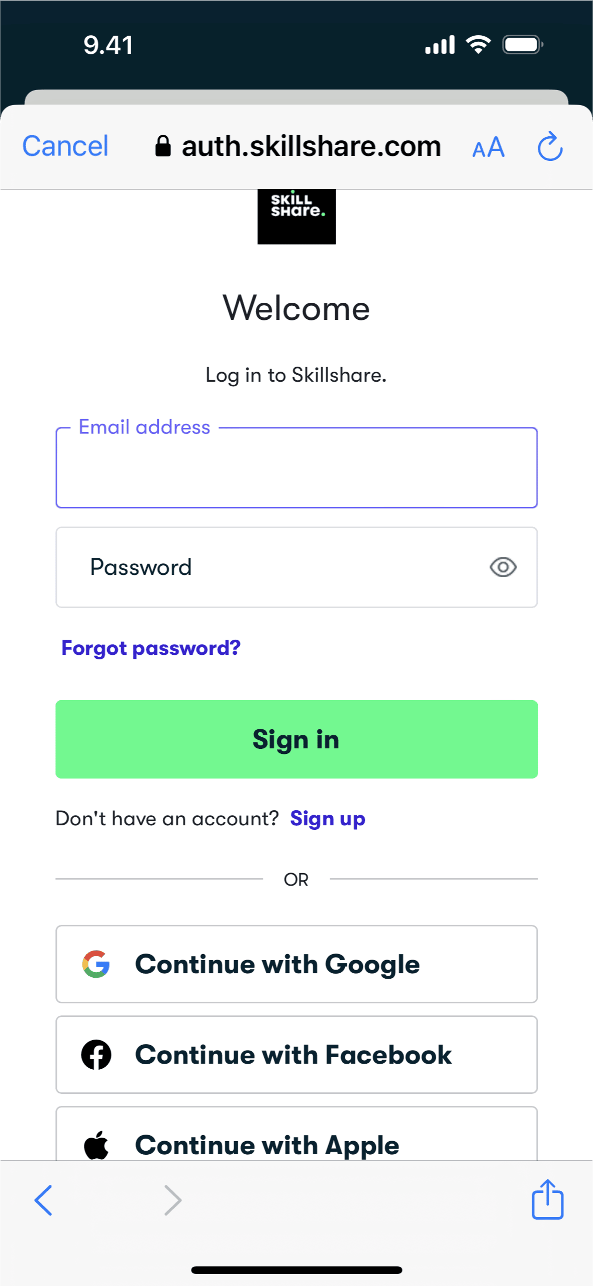 Skillshare iOS Education interface screenshot 10
