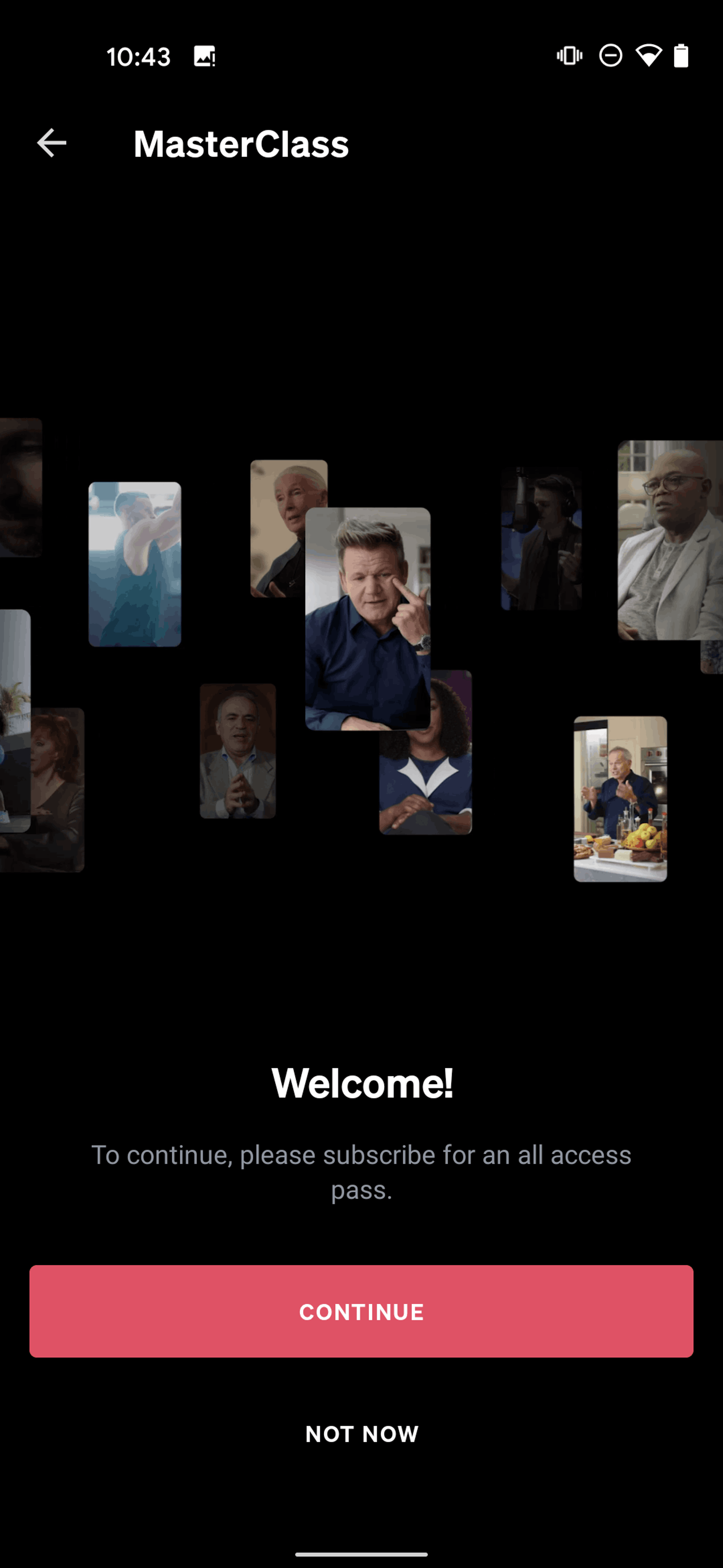 MasterClass Android Education interface screenshot 10