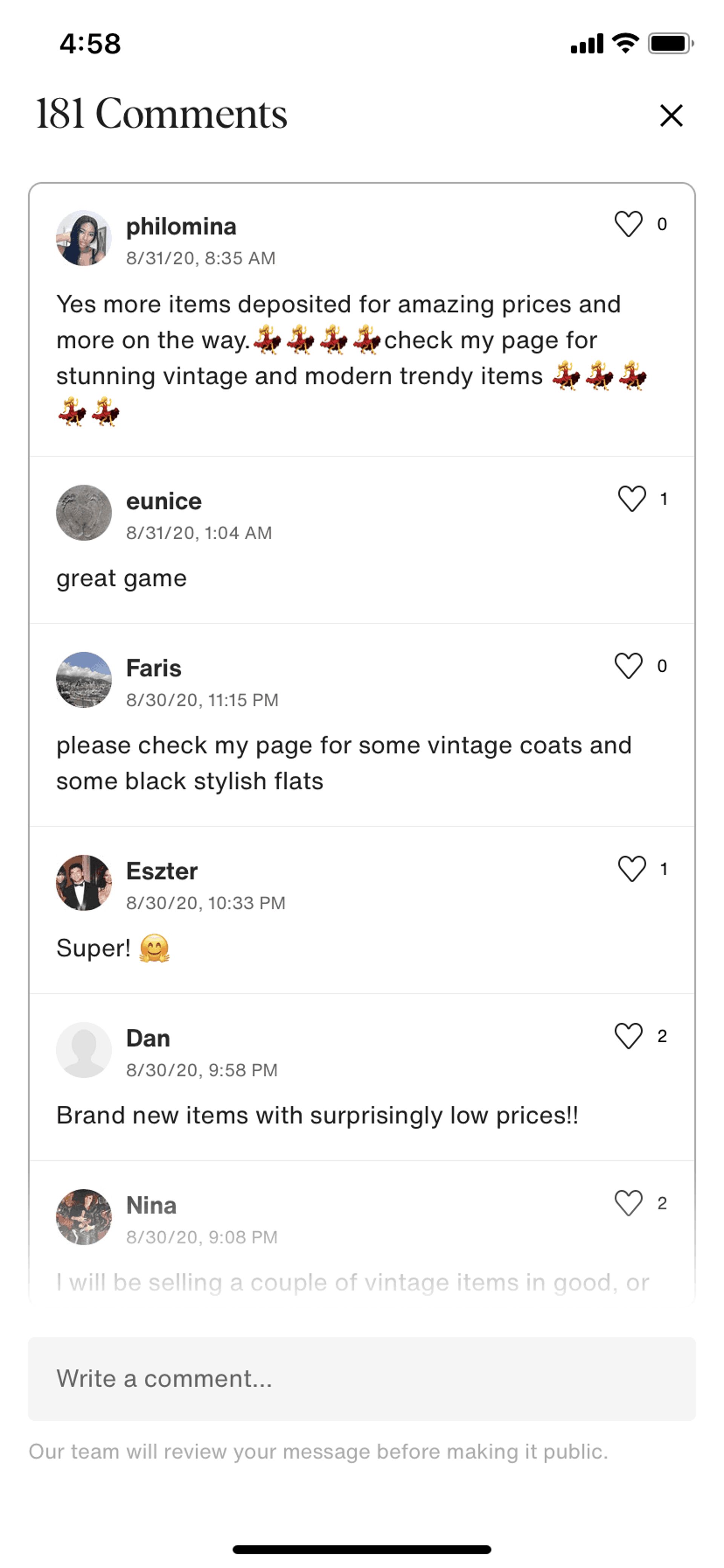 Vestiaire Collective iOS Shopping interface screenshot 10