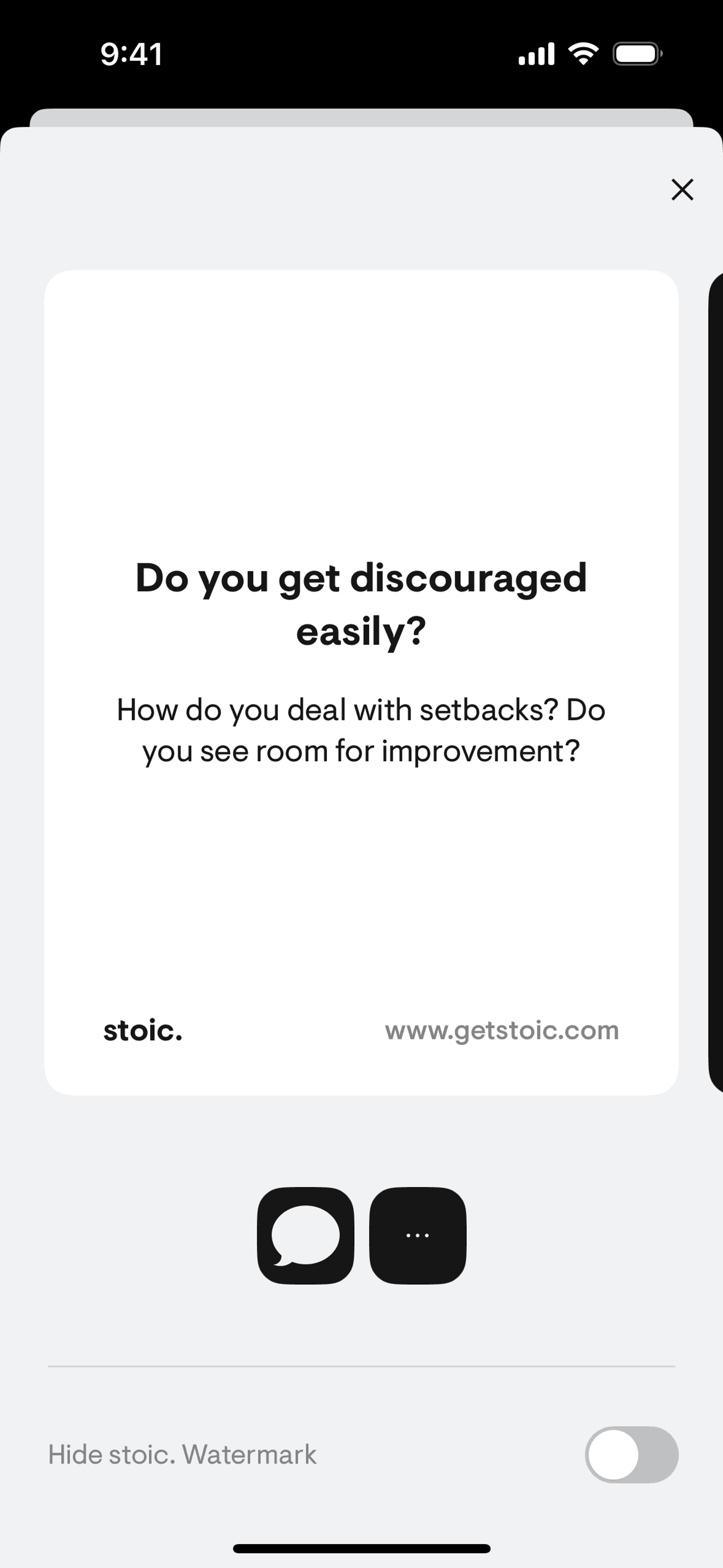 stoic. iOS Health & Fitness interface screenshot 8