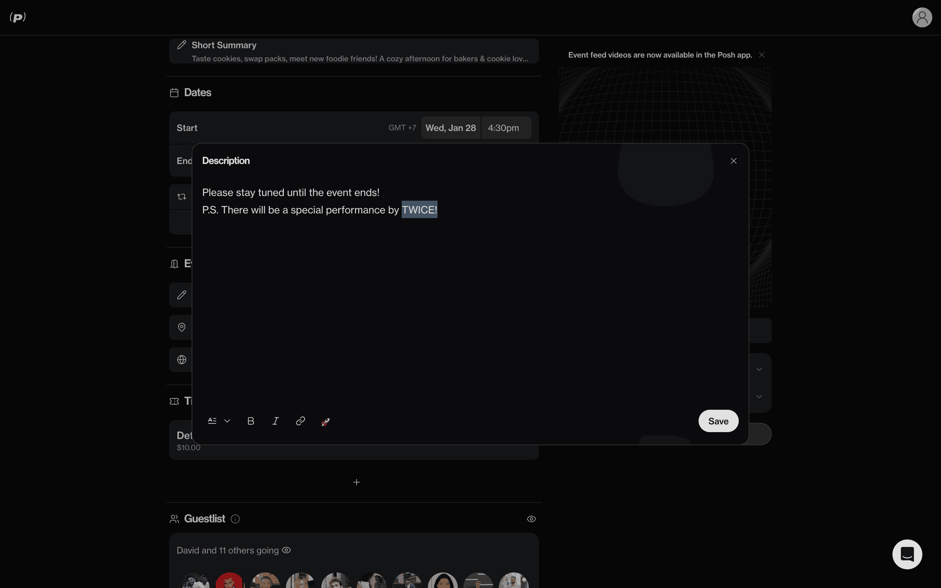 Posh Web Entertainment interface screenshot 8