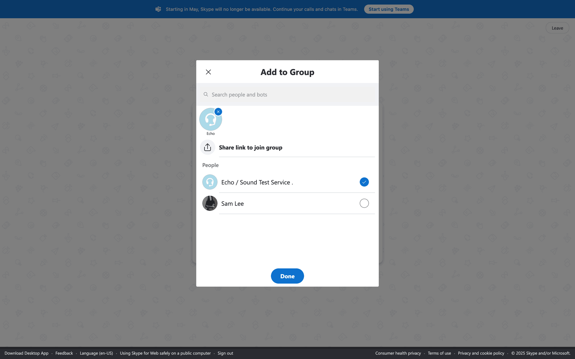 Skype Web Social Networking interface screenshot 3