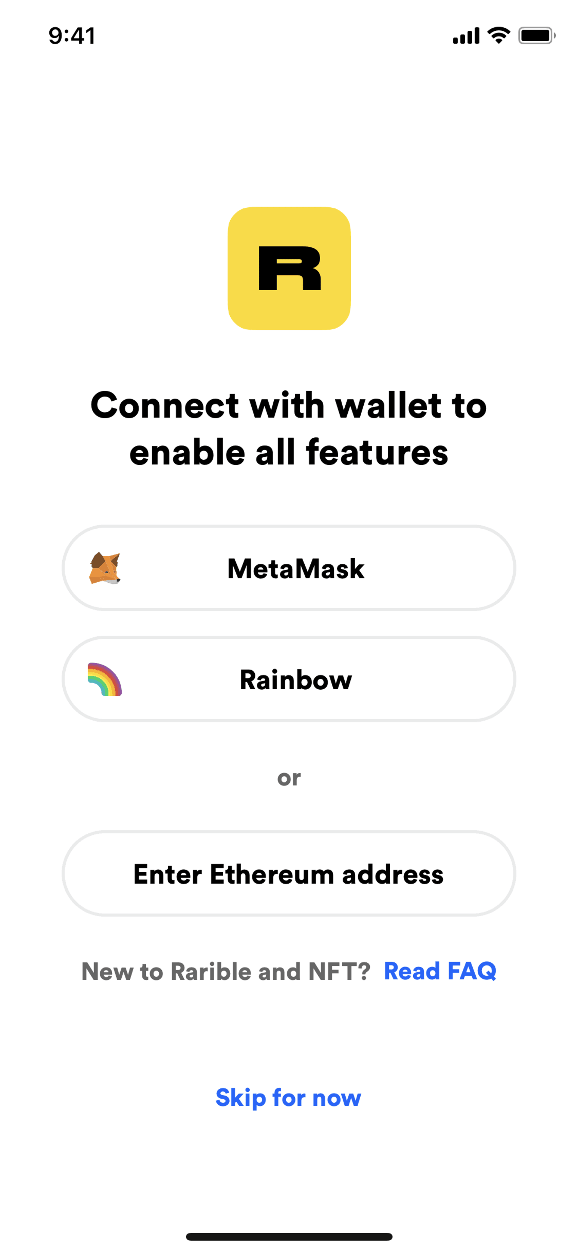 Rarible iOS Crypto & Web3 interface screenshot 5