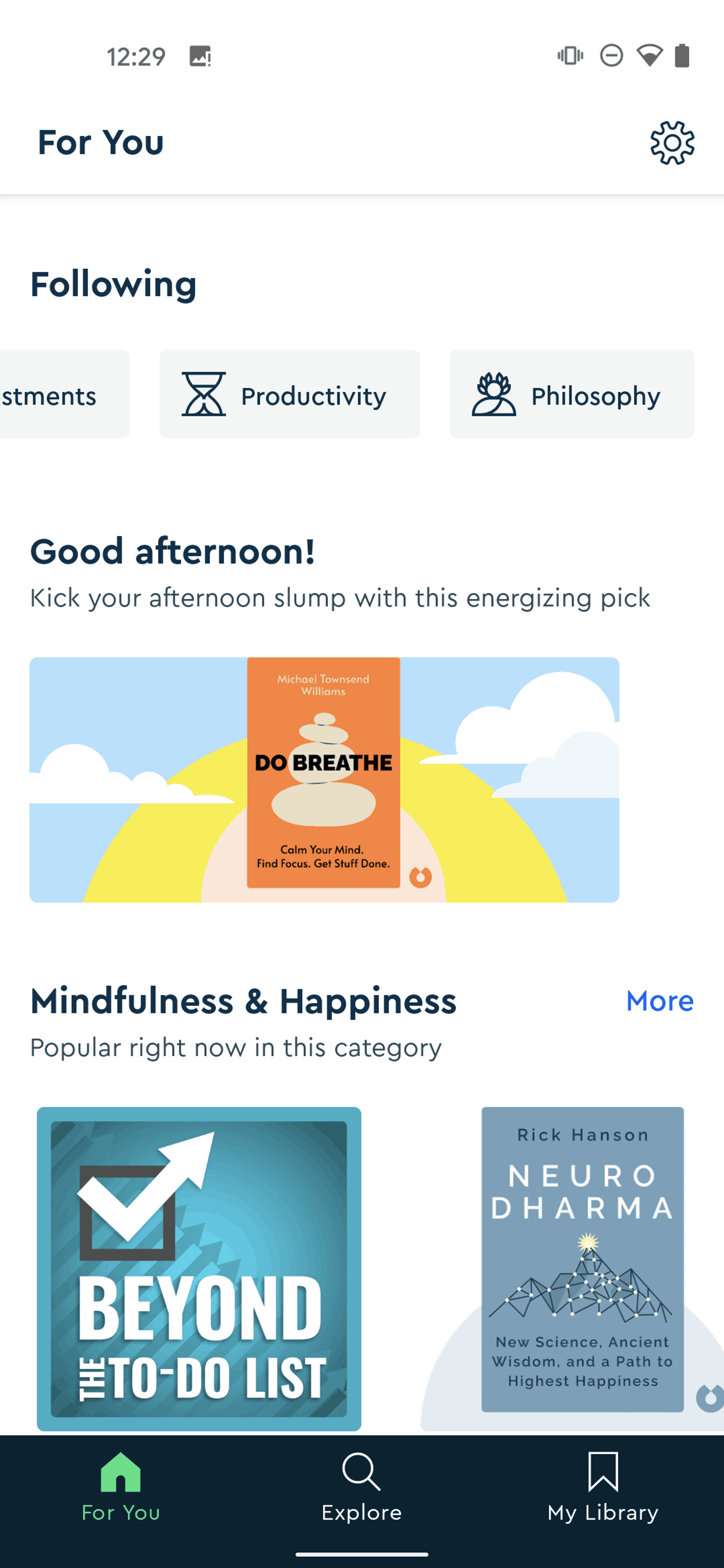 Blinkist Android Education interface screenshot 23