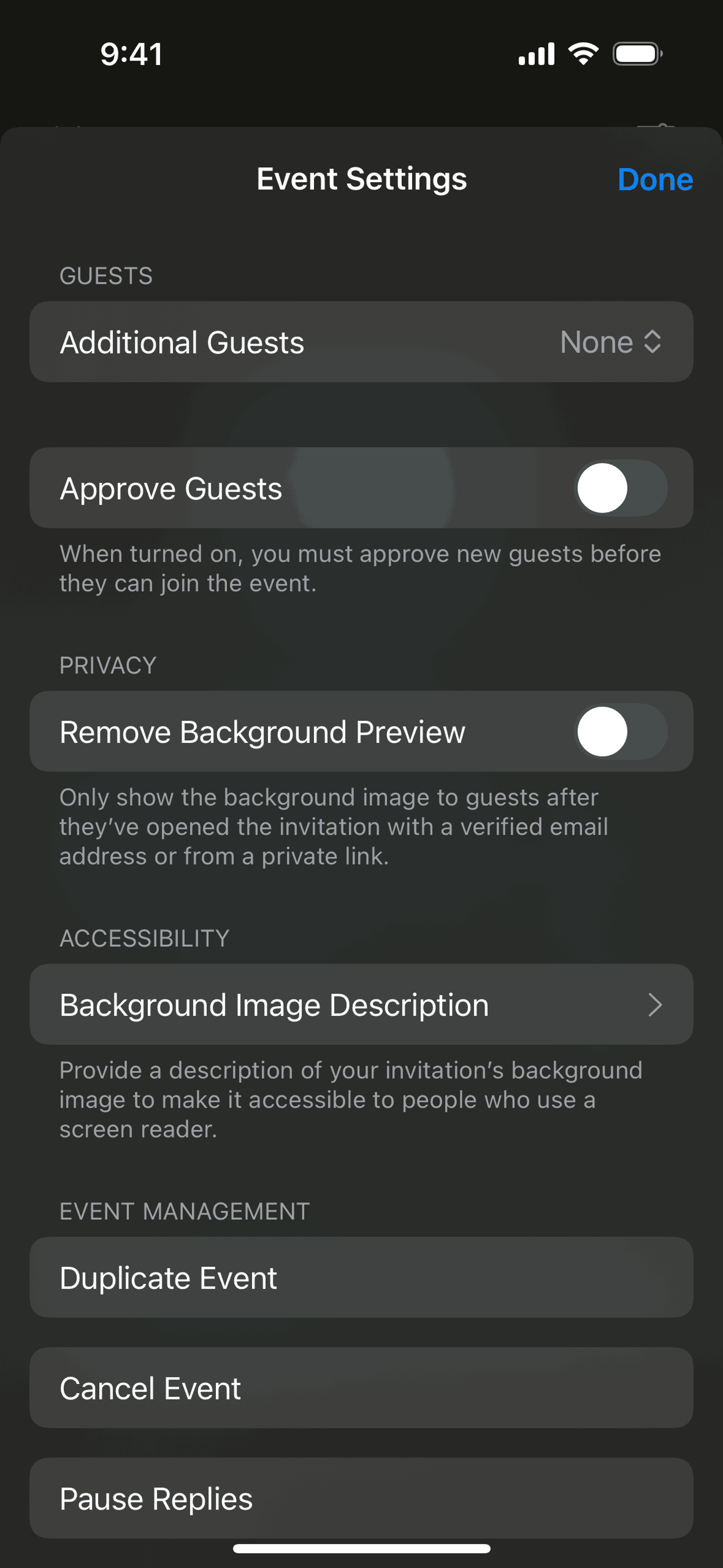 Apple Invites iOS Lifestyle interface screenshot 13