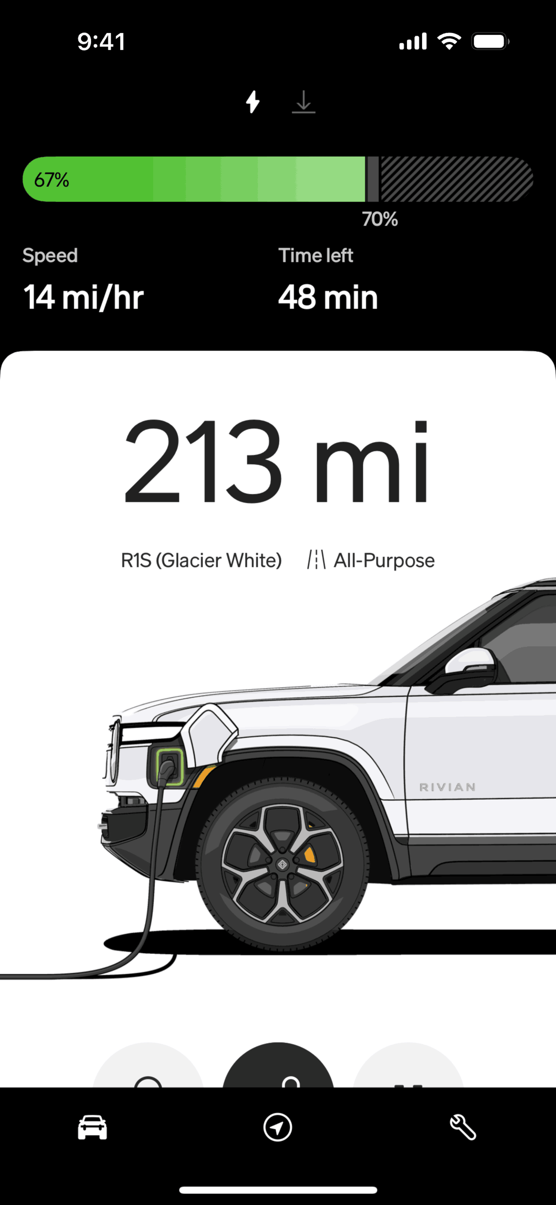Rivian iOS Travel & Transportation interface screenshot 20
