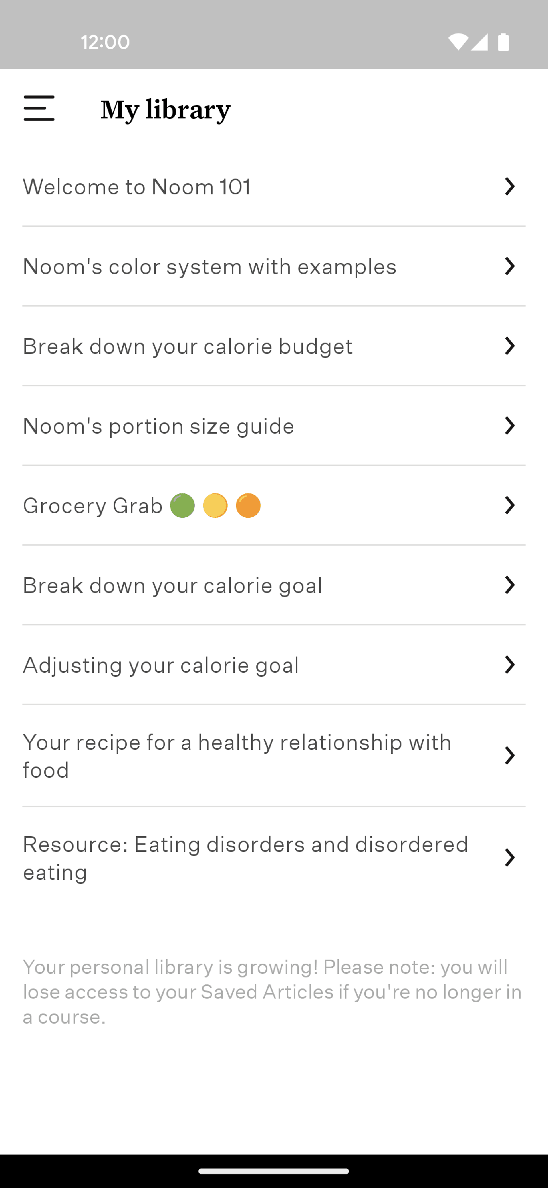 Noom Android Health & Fitness interface screenshot 23