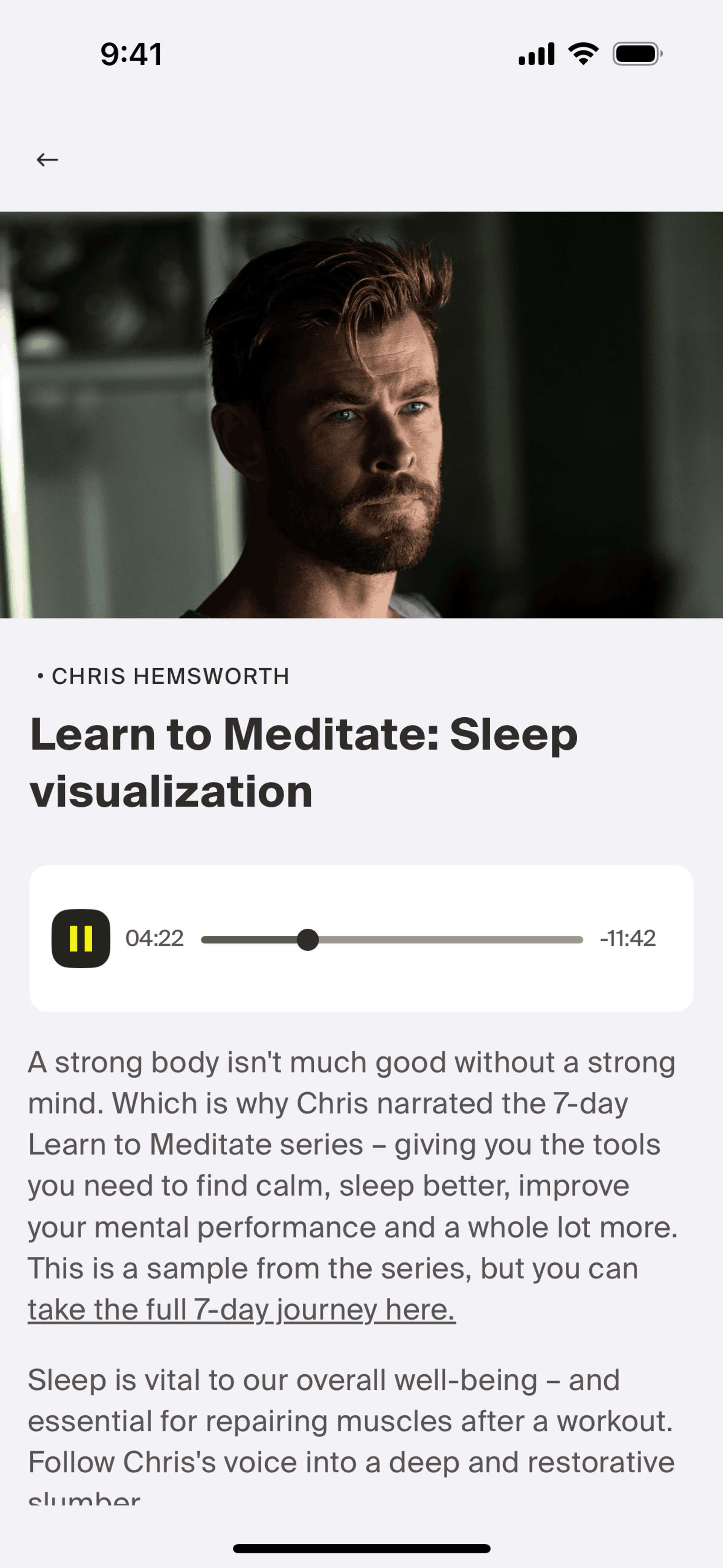 Centr iOS Health & Fitness interface screenshot 5