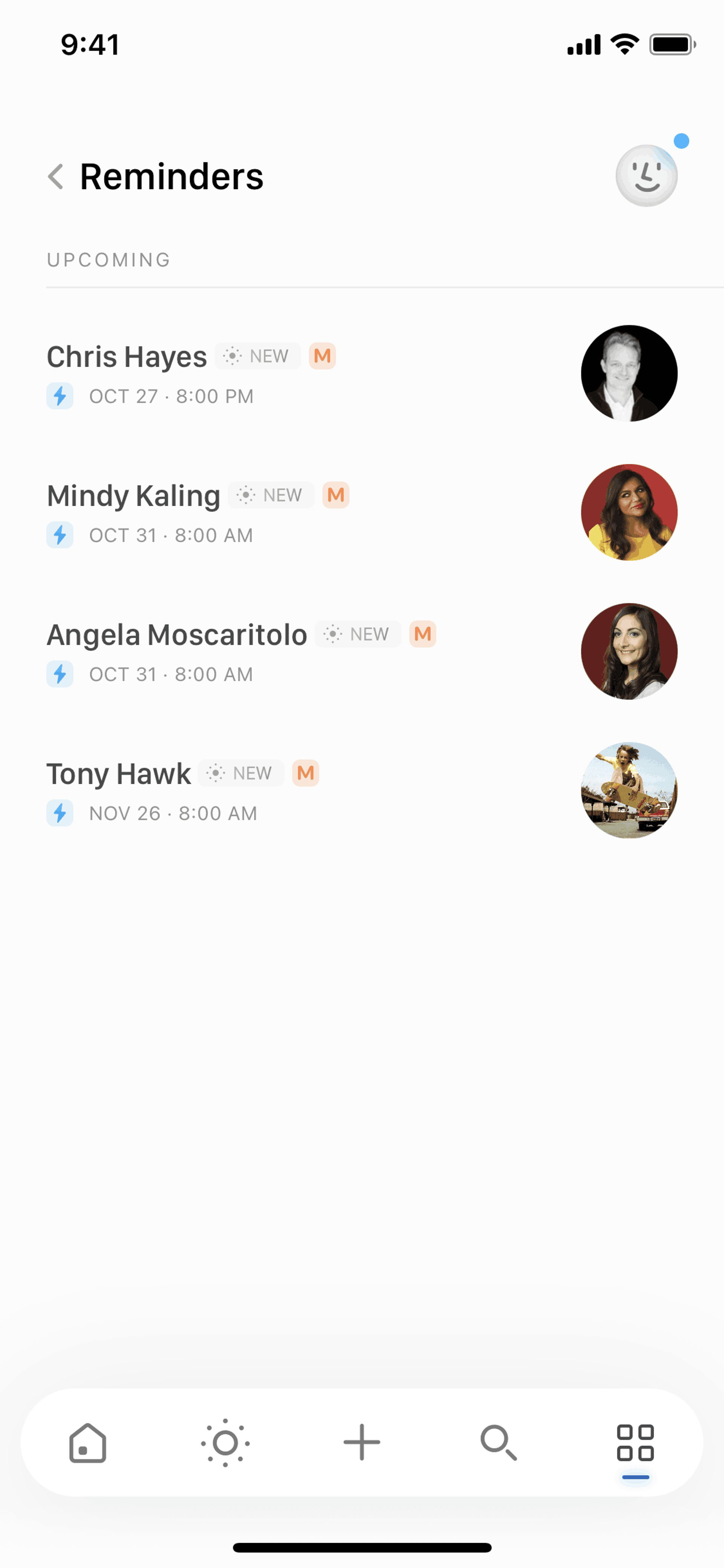 Clay iOS Productivity interface screenshot 9