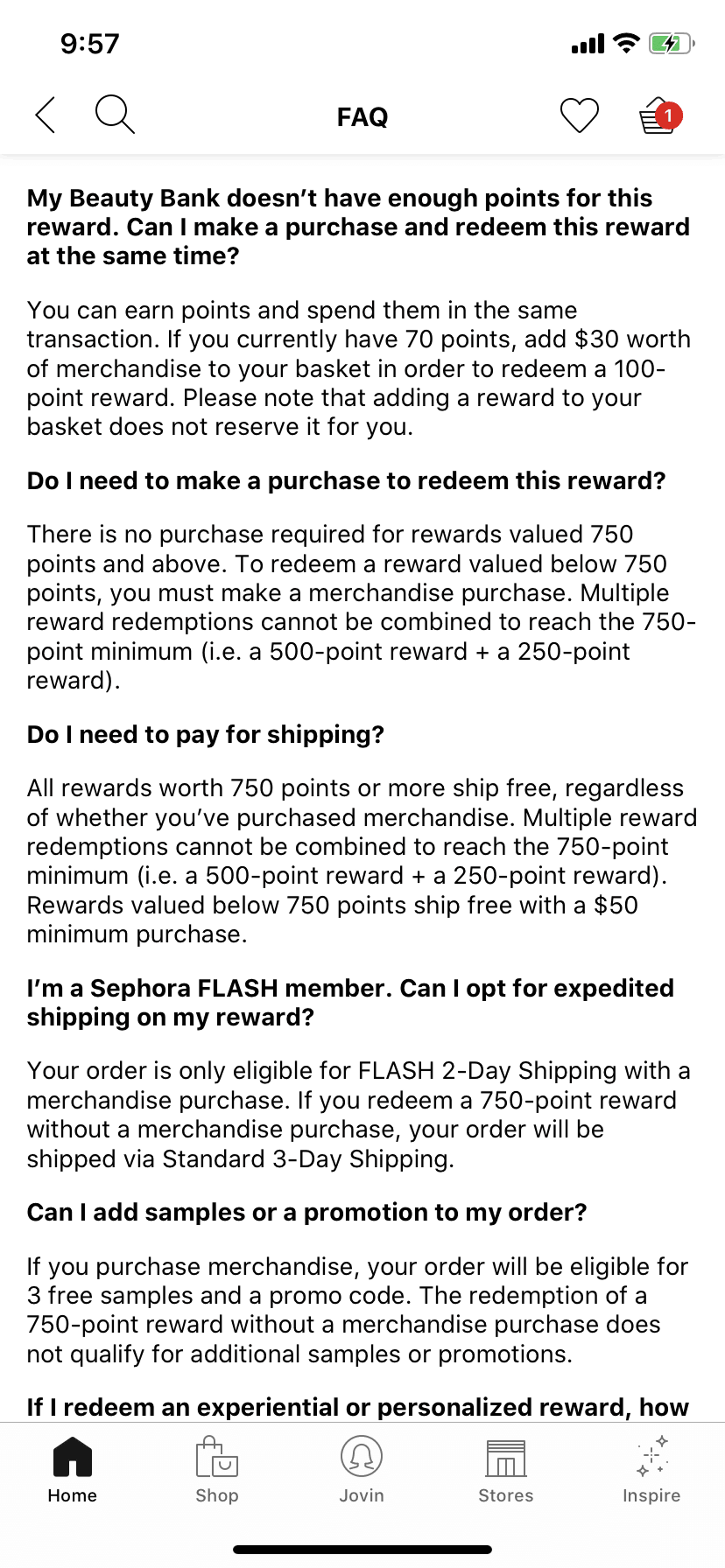 Sephora iOS Shopping interface screenshot 22