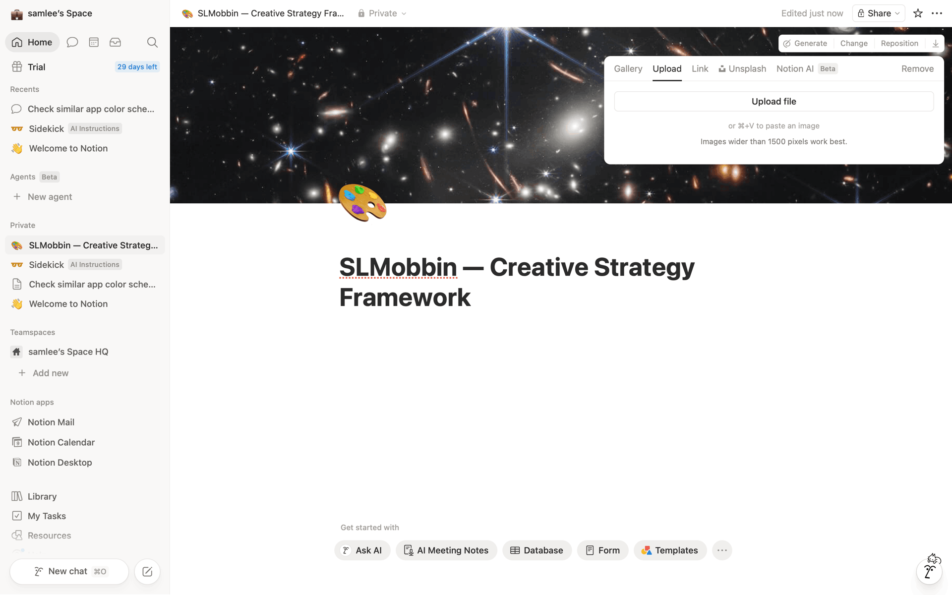 Notion Web Collaboration interface screenshot 7