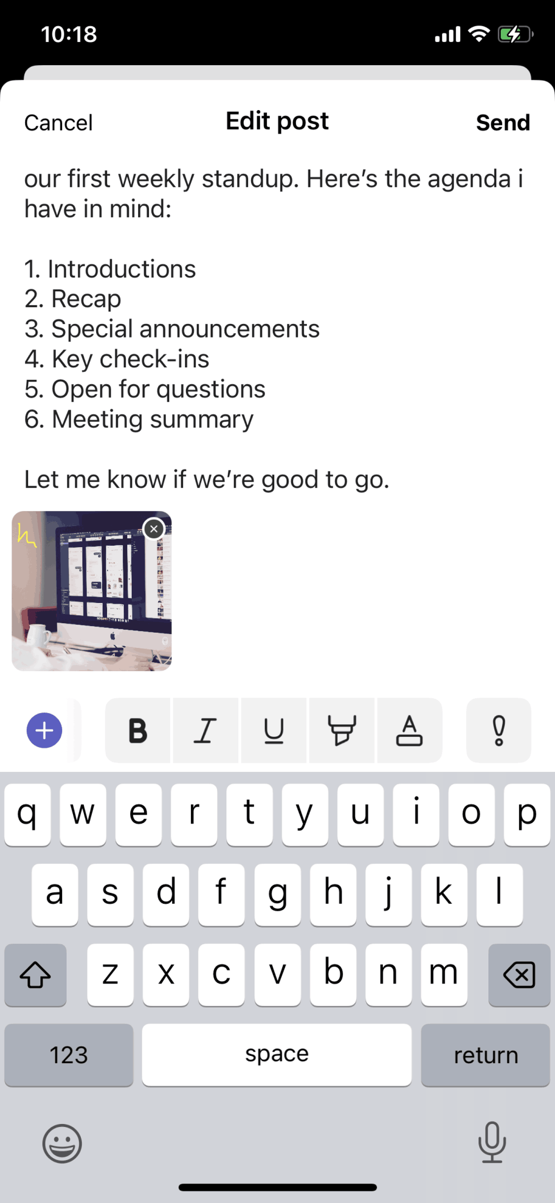 Microsoft Teams iOS Business interface screenshot 9