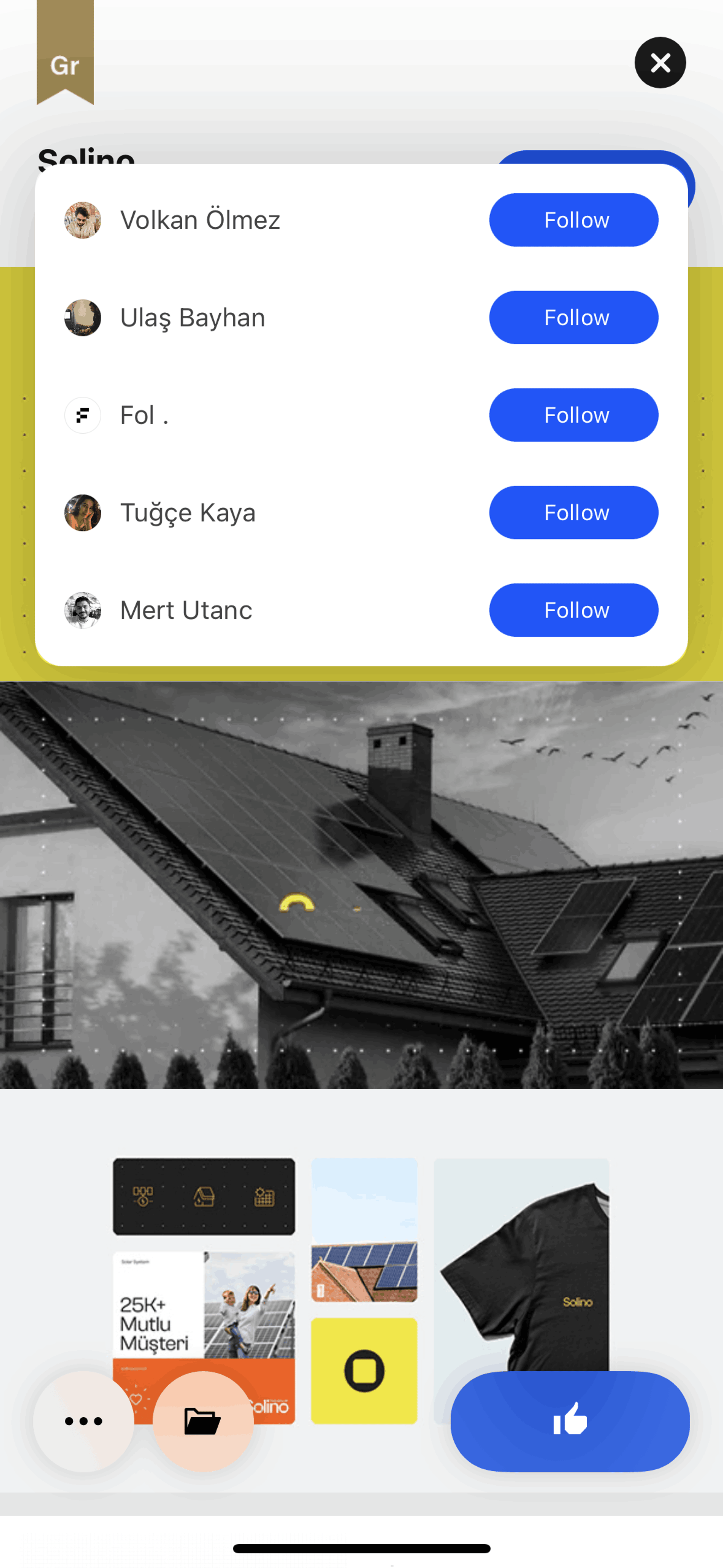 Behance iOS Social Networking interface screenshot 21