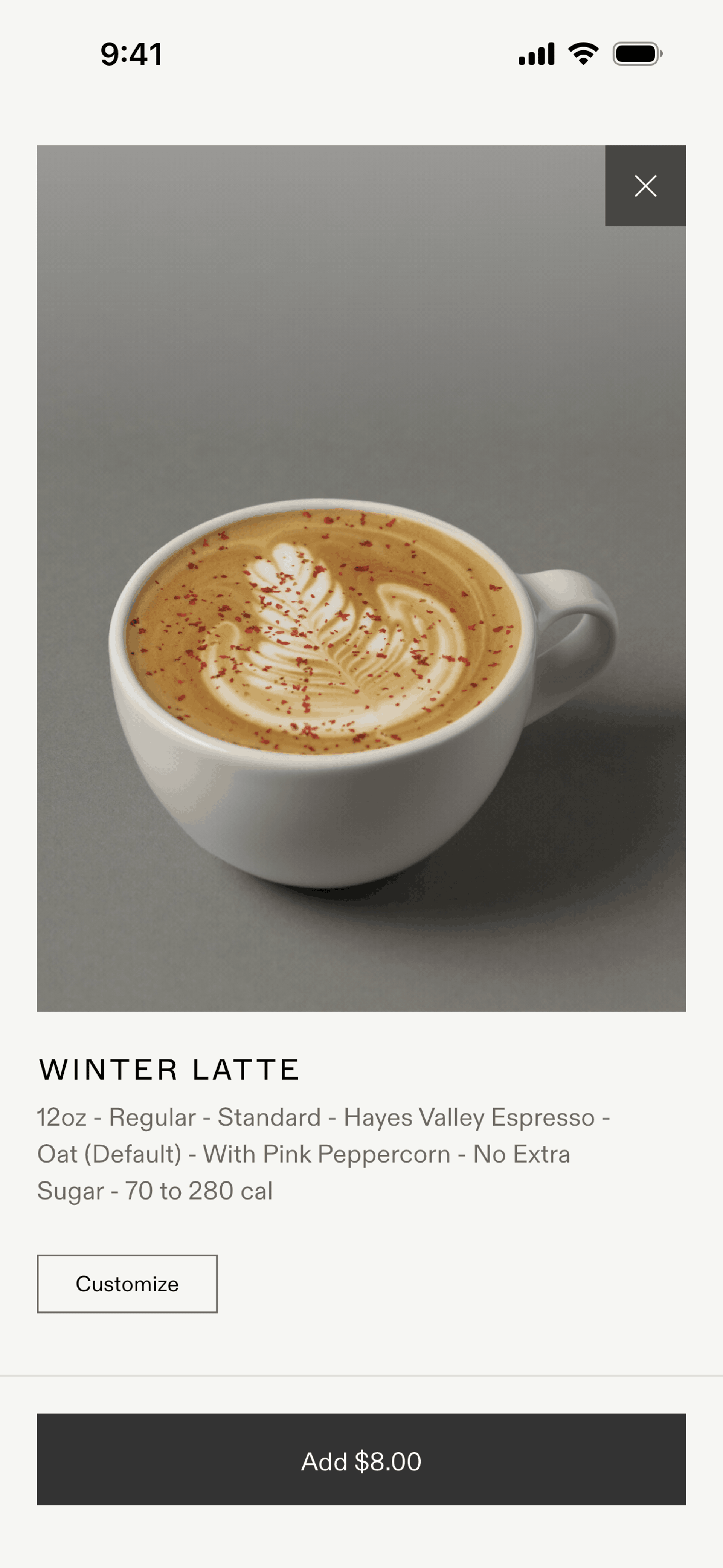 Blue Bottle Coffee iOS Food & Drink interface screenshot 24