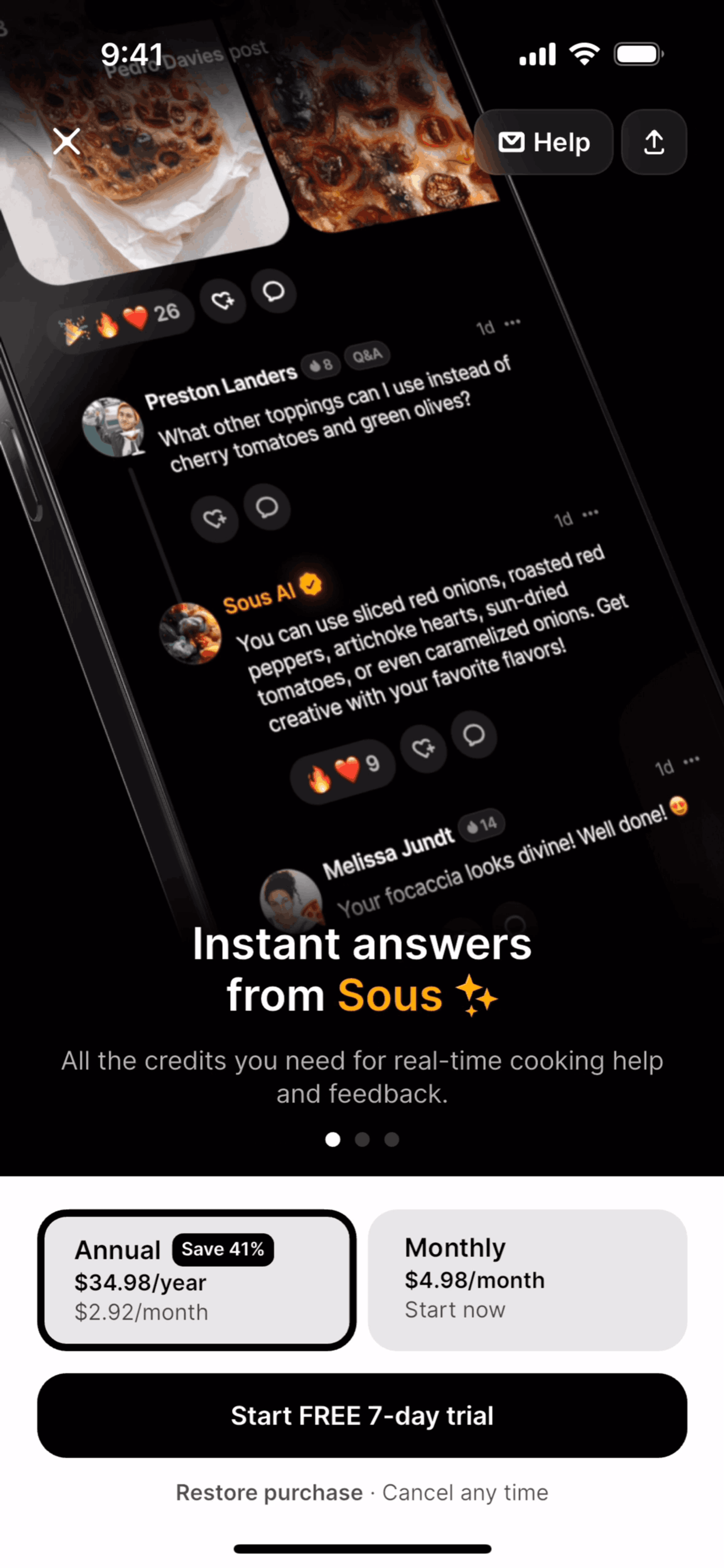 CREME iOS AI interface screenshot 4