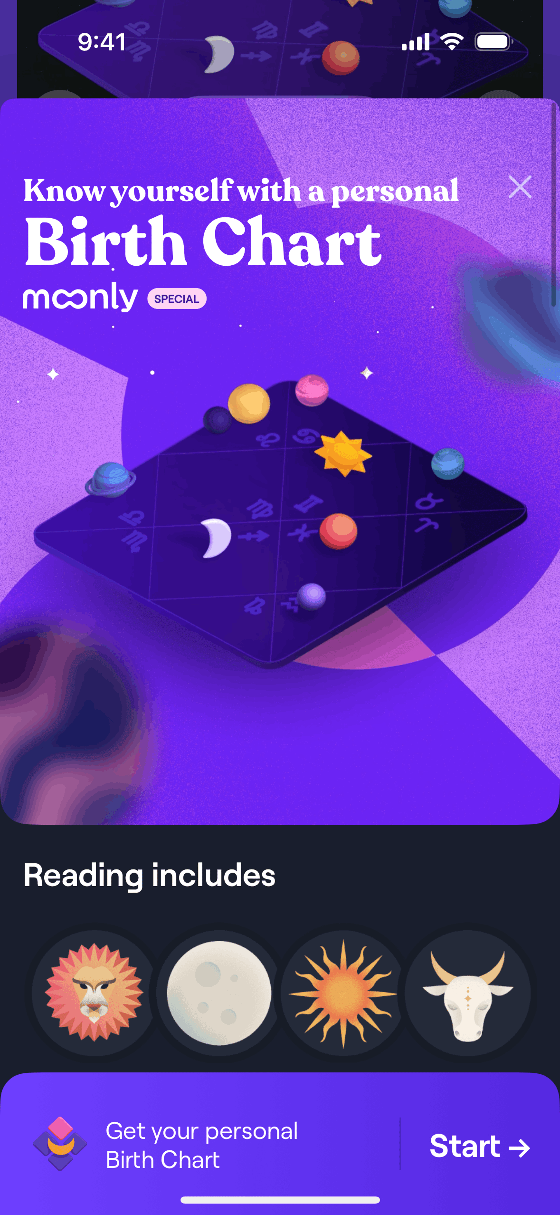 Moonly iOS Lifestyle interface screenshot 23