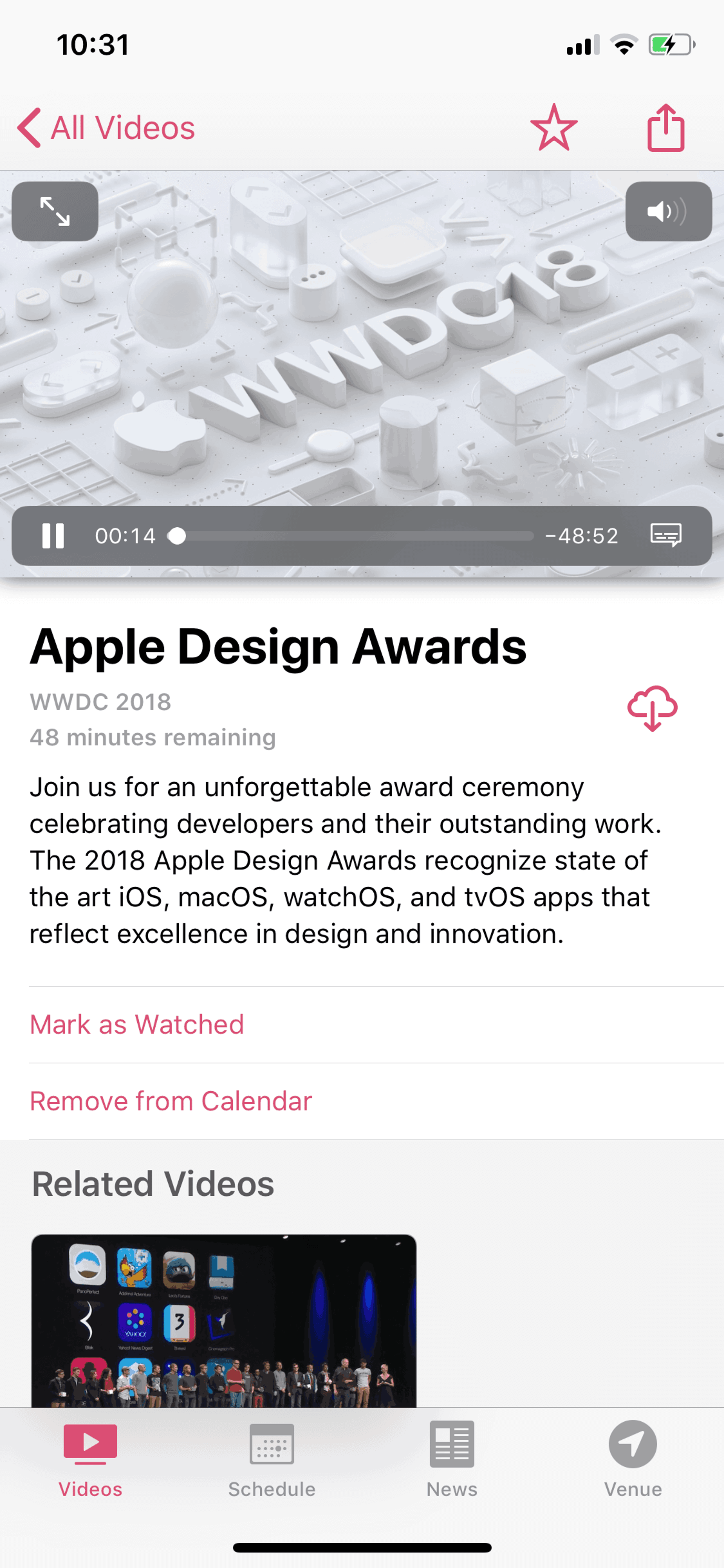 WWDC iOS Reference interface screenshot 7