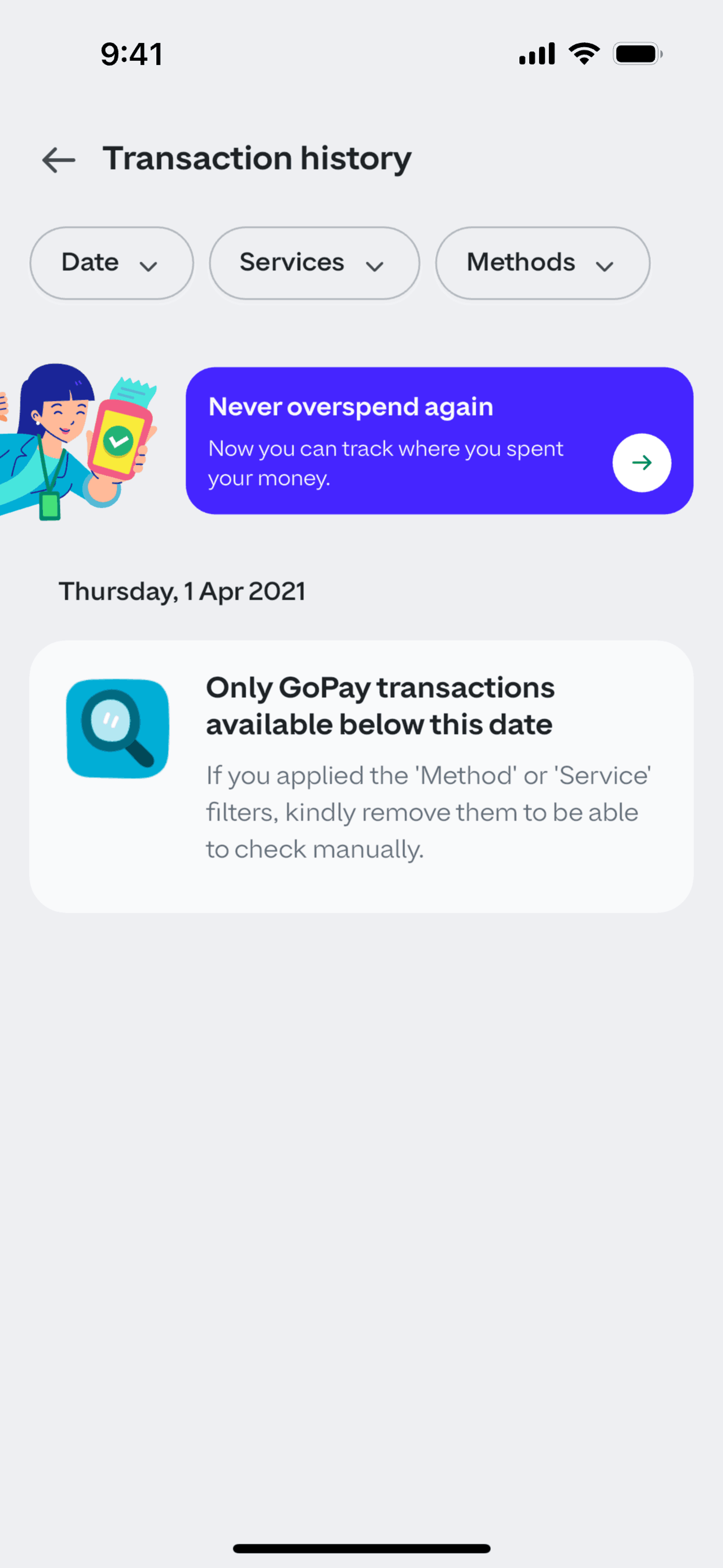 GoPay iOS Finance interface screenshot 24