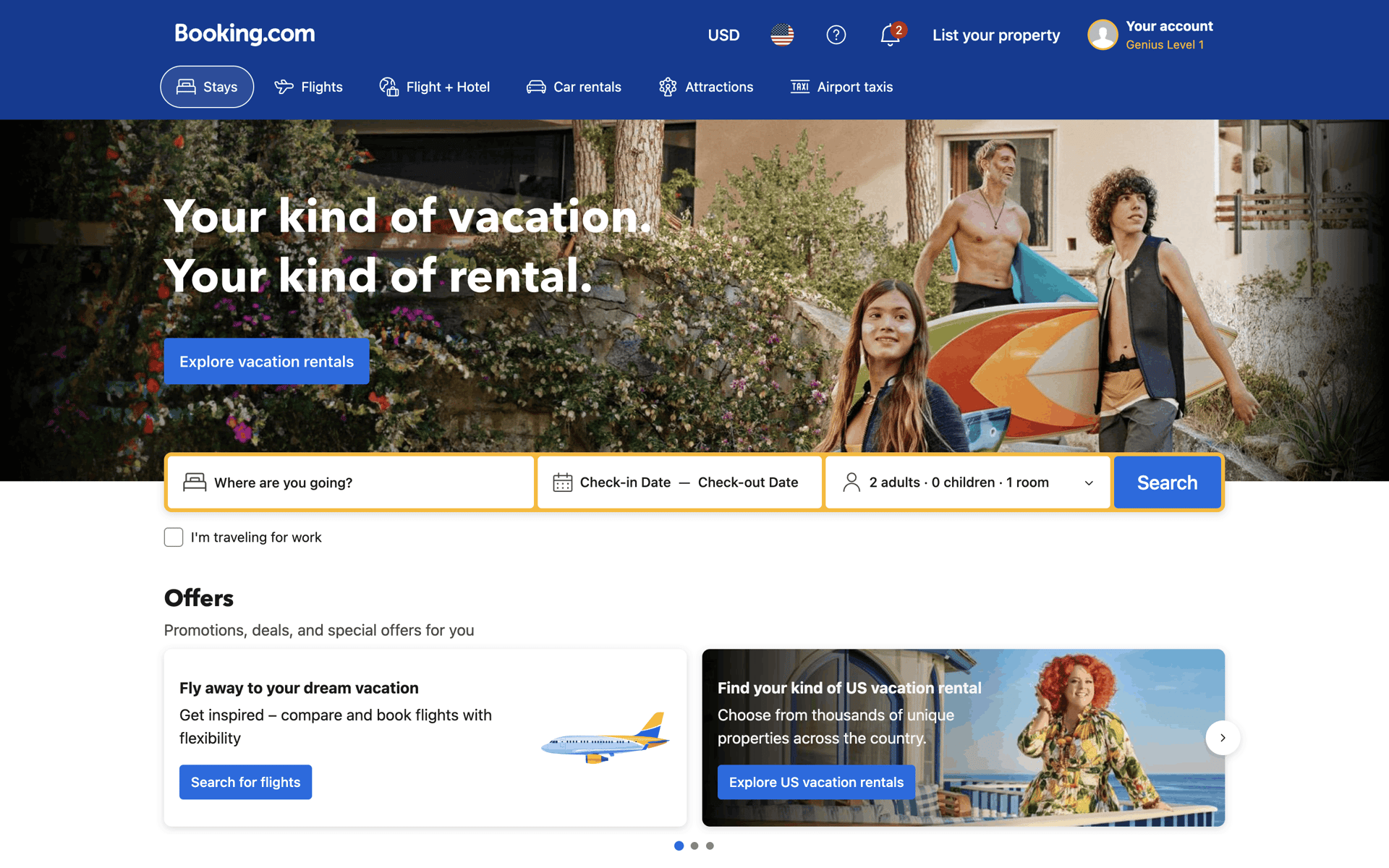 Booking.com Web Travel & Transportation interface screenshot 13