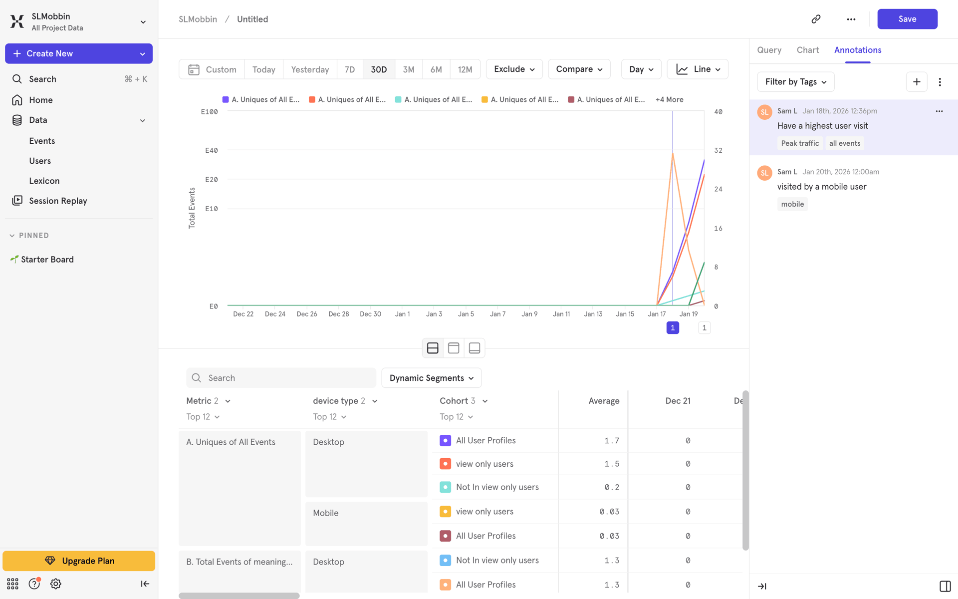 Mixpanel Web Business interface screenshot 12
