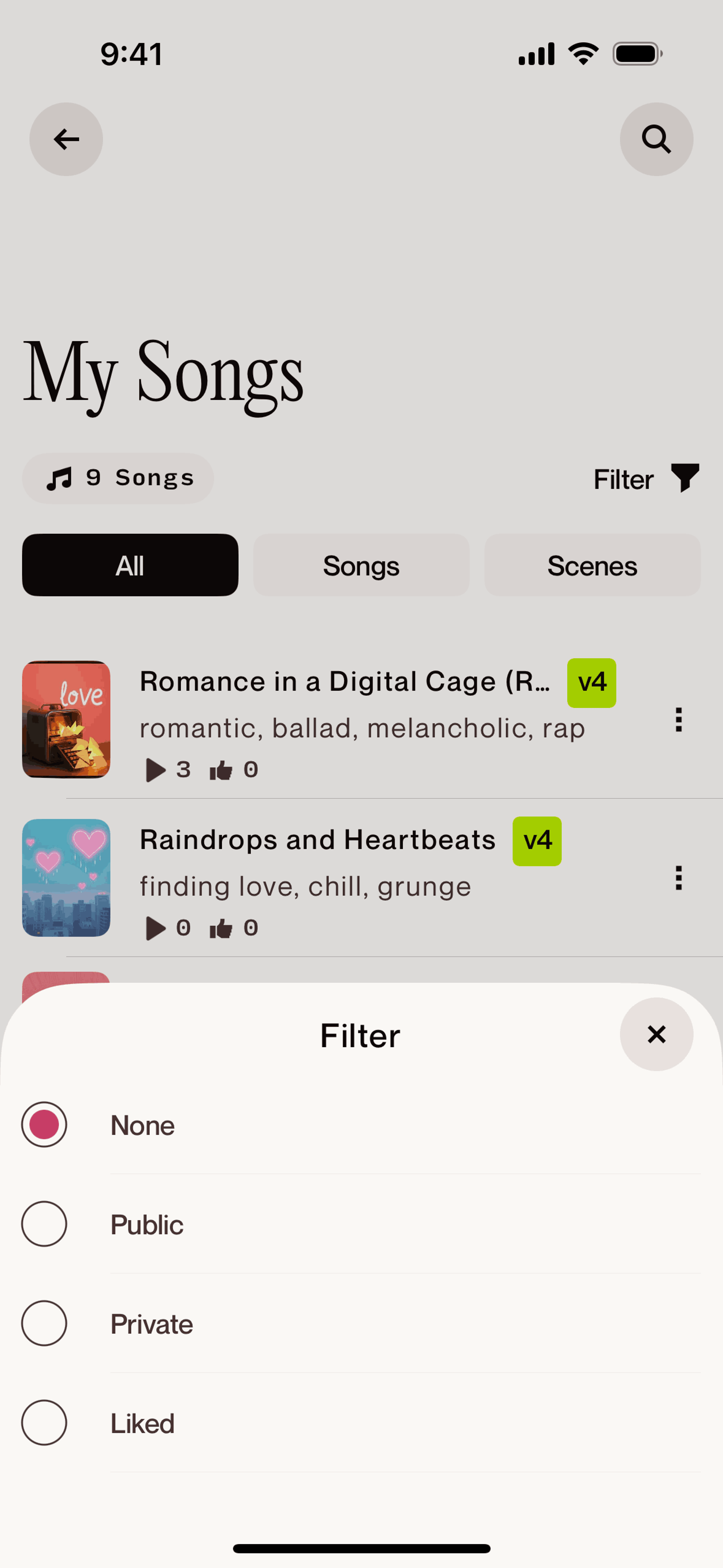 Suno iOS AI interface screenshot 24