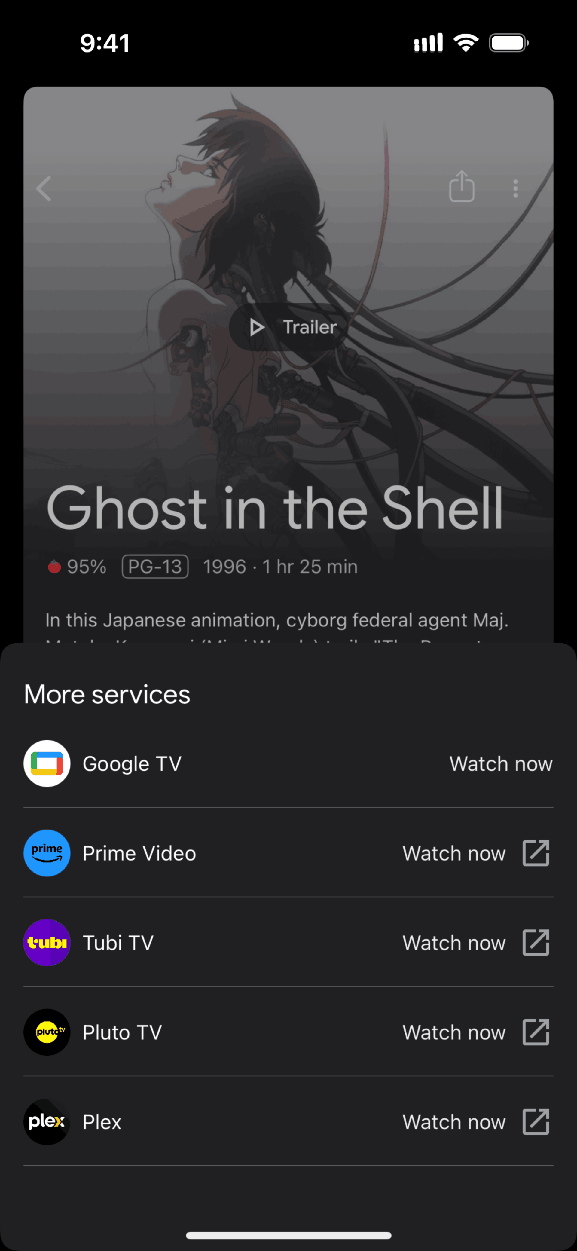 Google TV iOS Entertainment interface screenshot 7