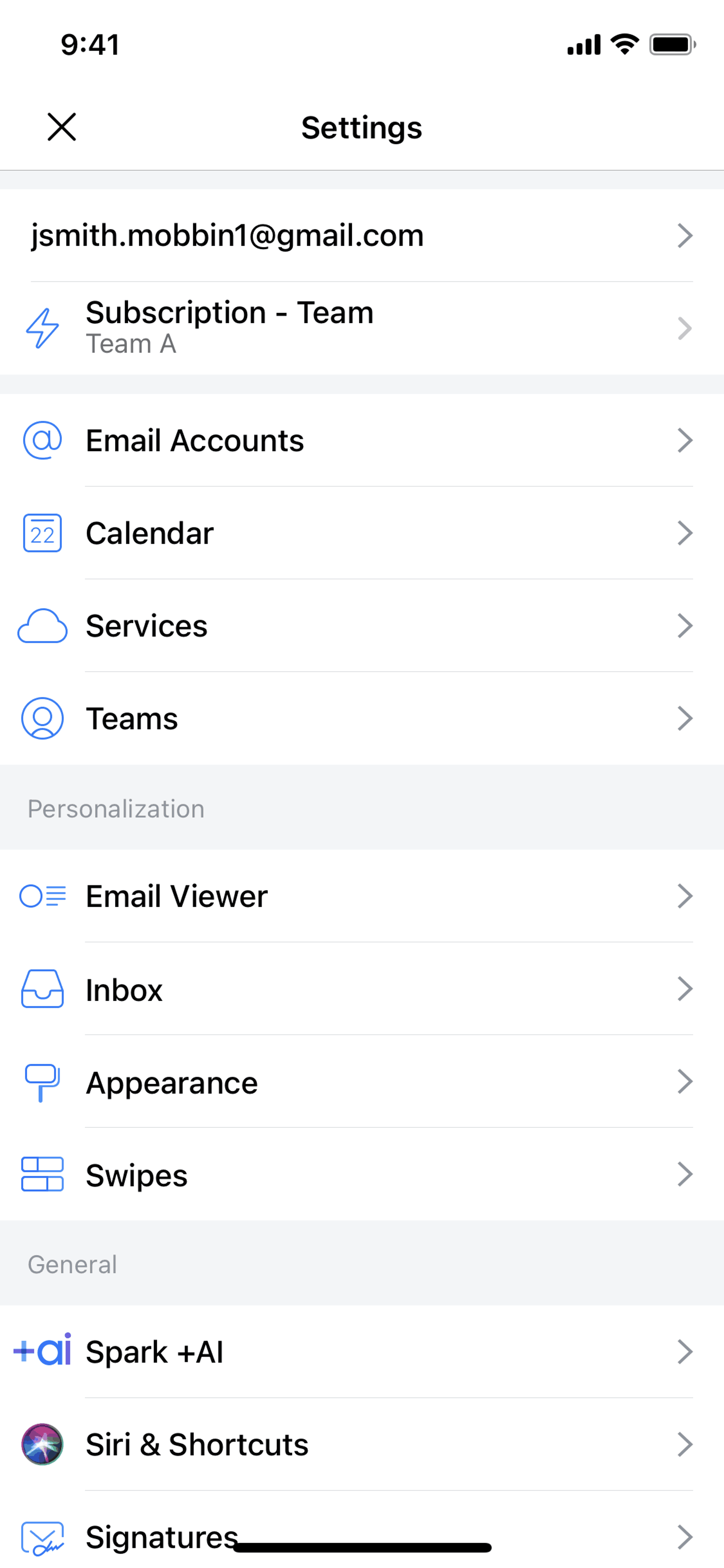 Spark Mail iOS AI interface screenshot 21