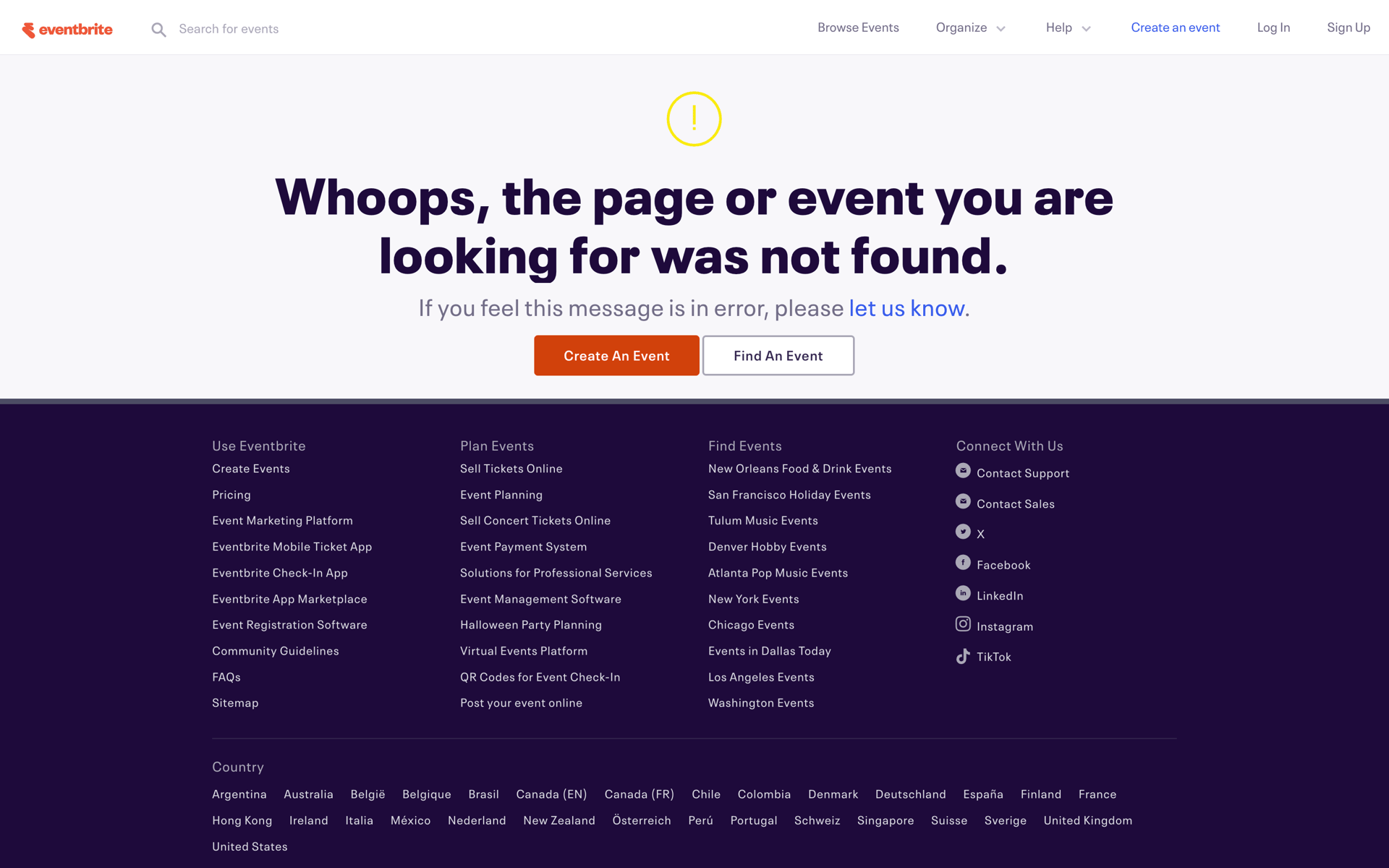 Eventbrite Web Entertainment interface screenshot 5