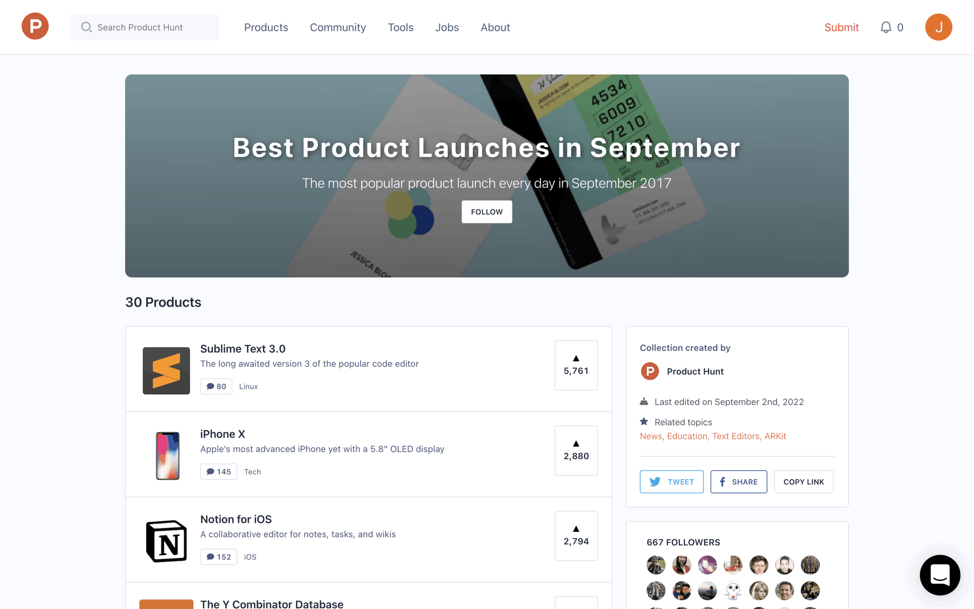 Product Hunt Web Business interface screenshot 23