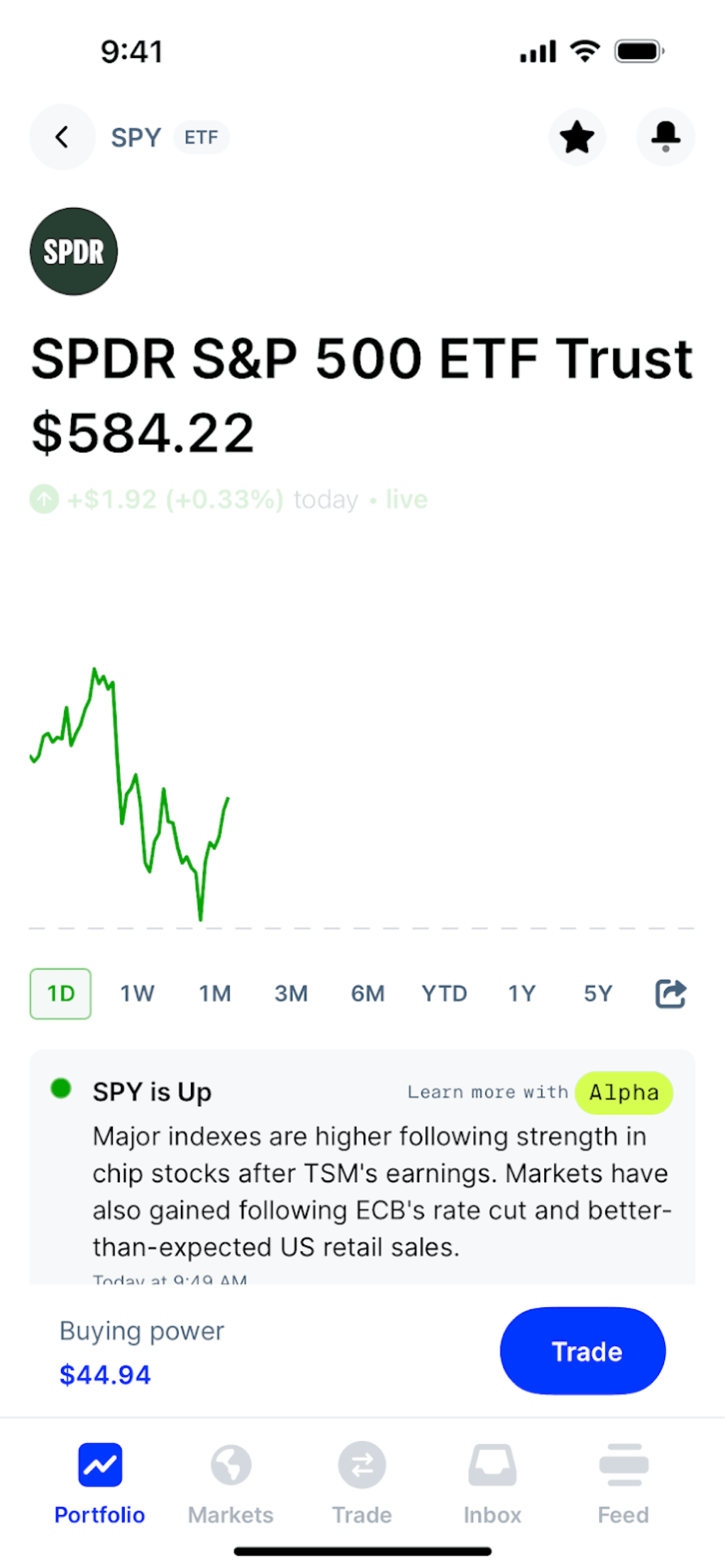 Public iOS Finance interface screenshot 3