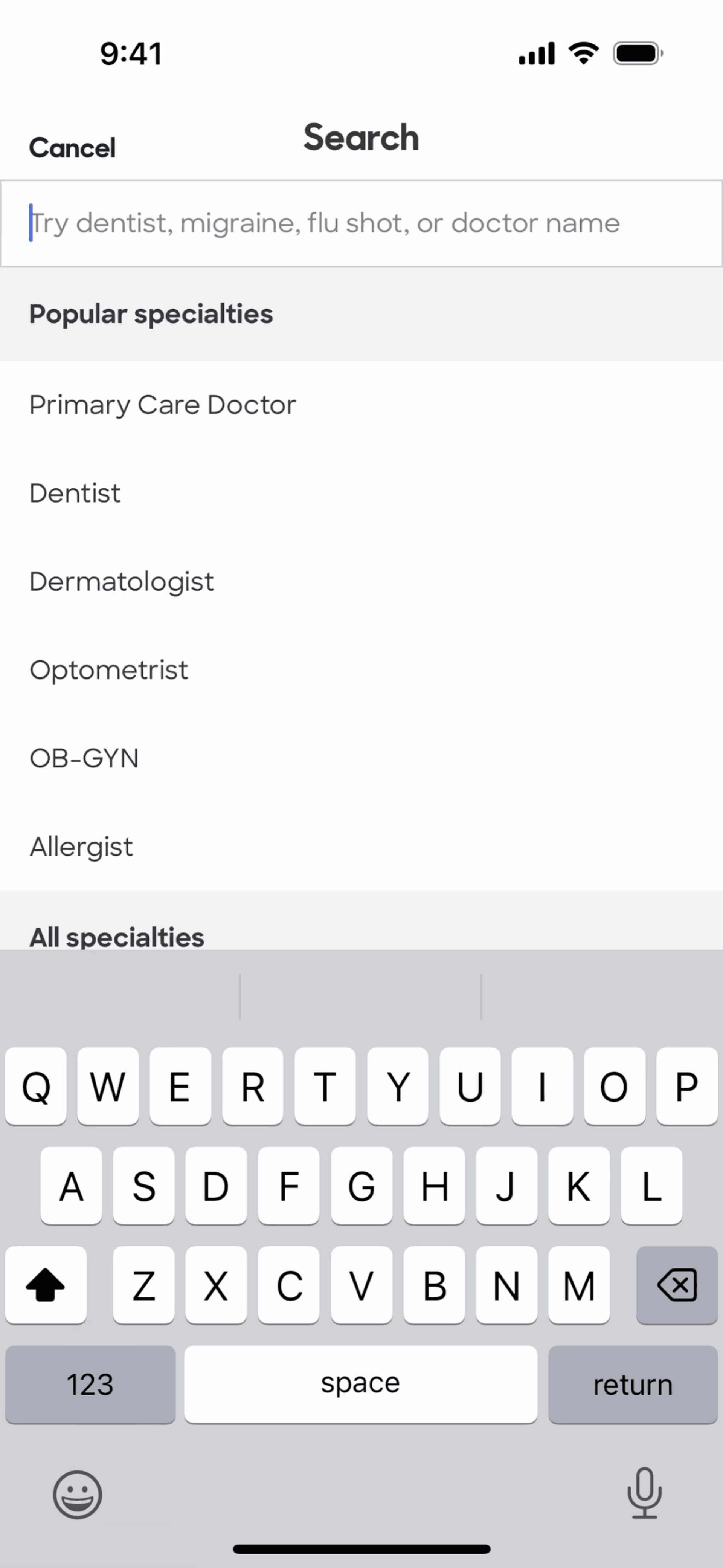 Zocdoc iOS Medical interface screenshot 24