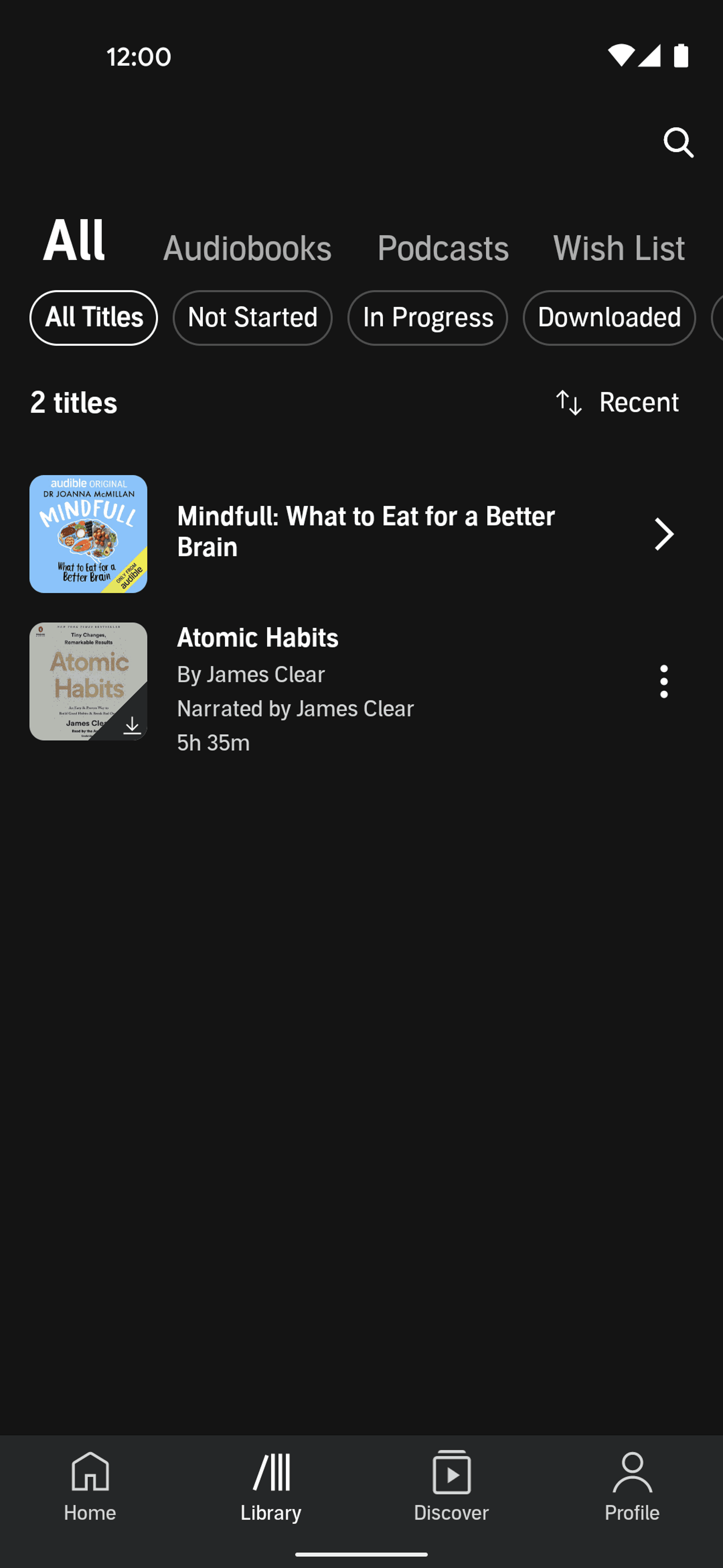 Audible Android Entertainment interface screenshot 16