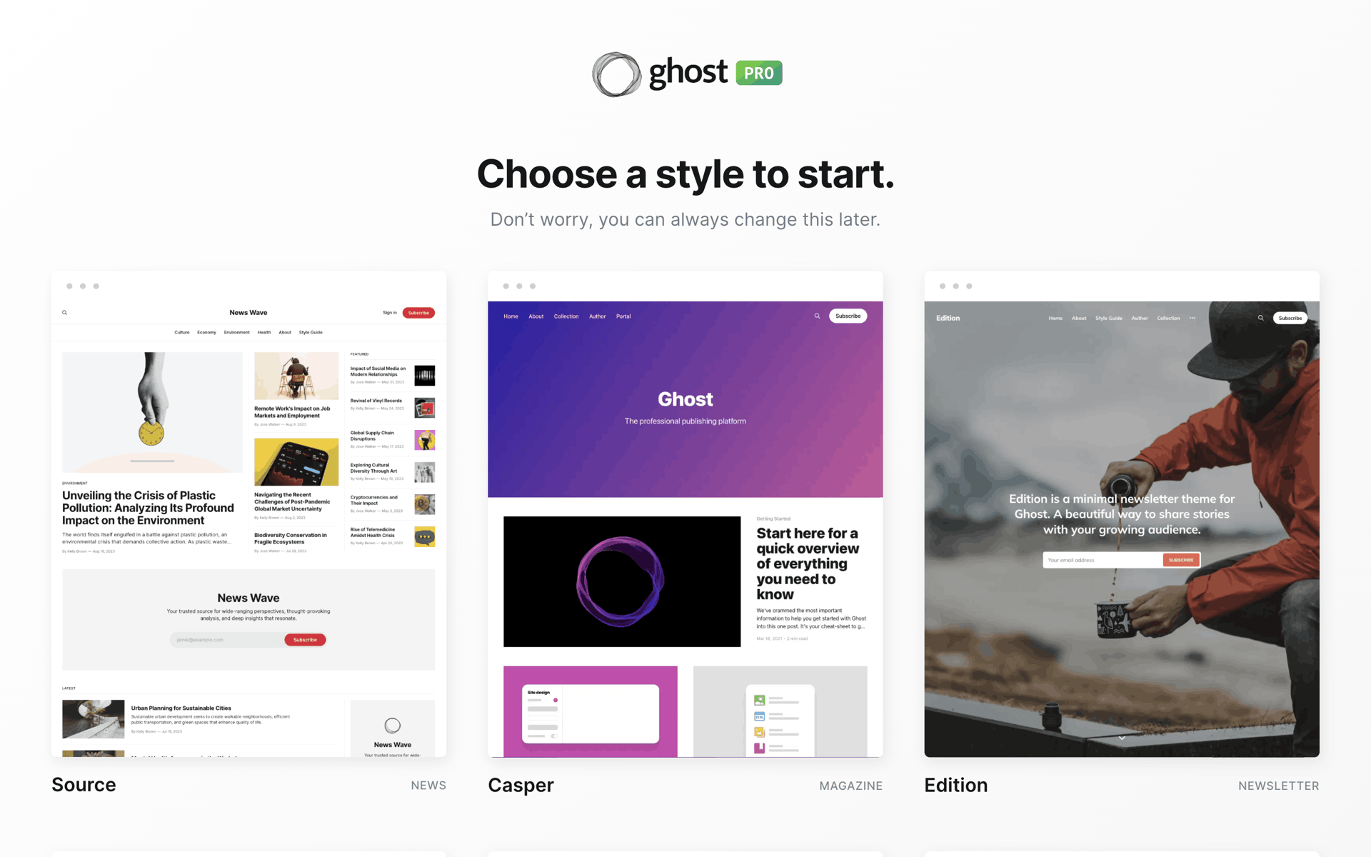 Ghost Web Business interface screenshot 4