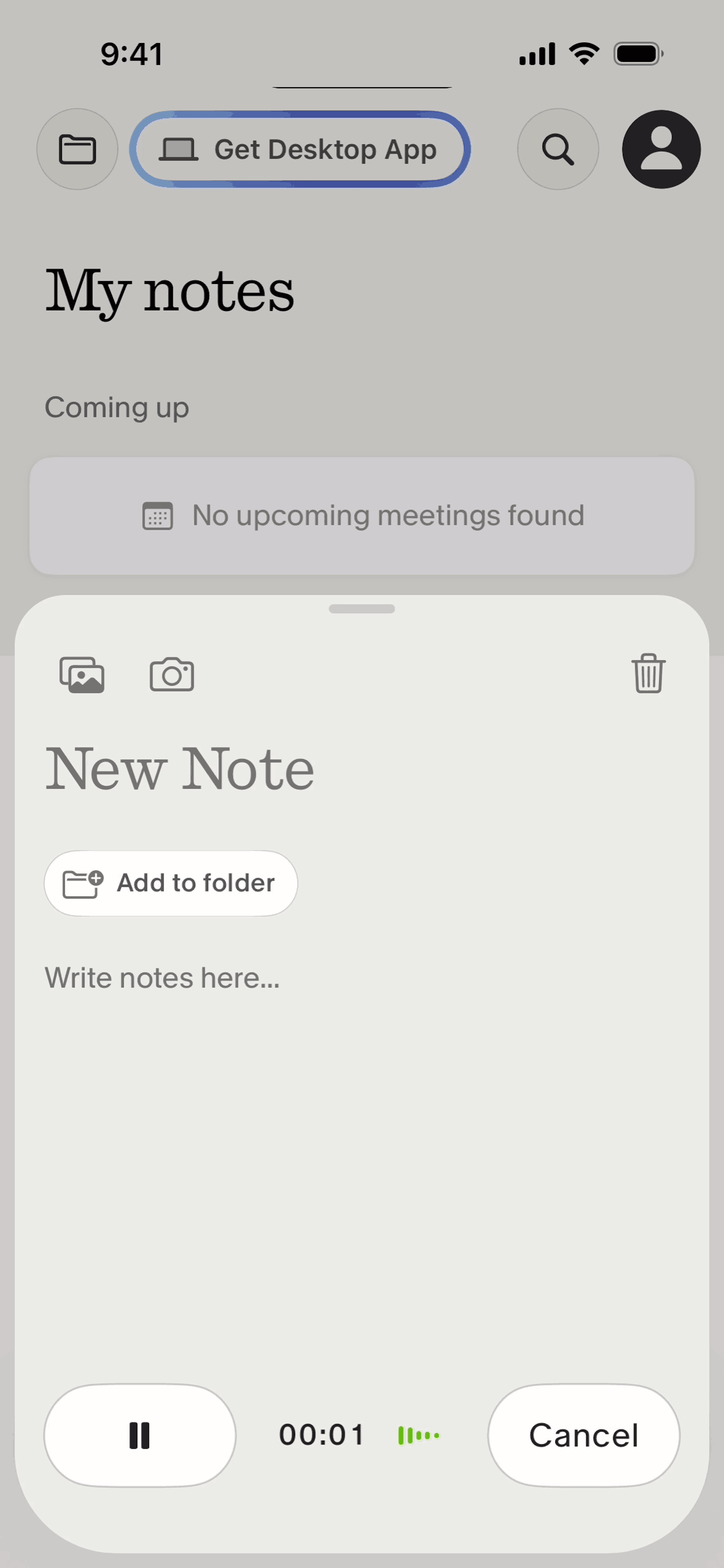 Granola iOS Granola interface screenshot 24