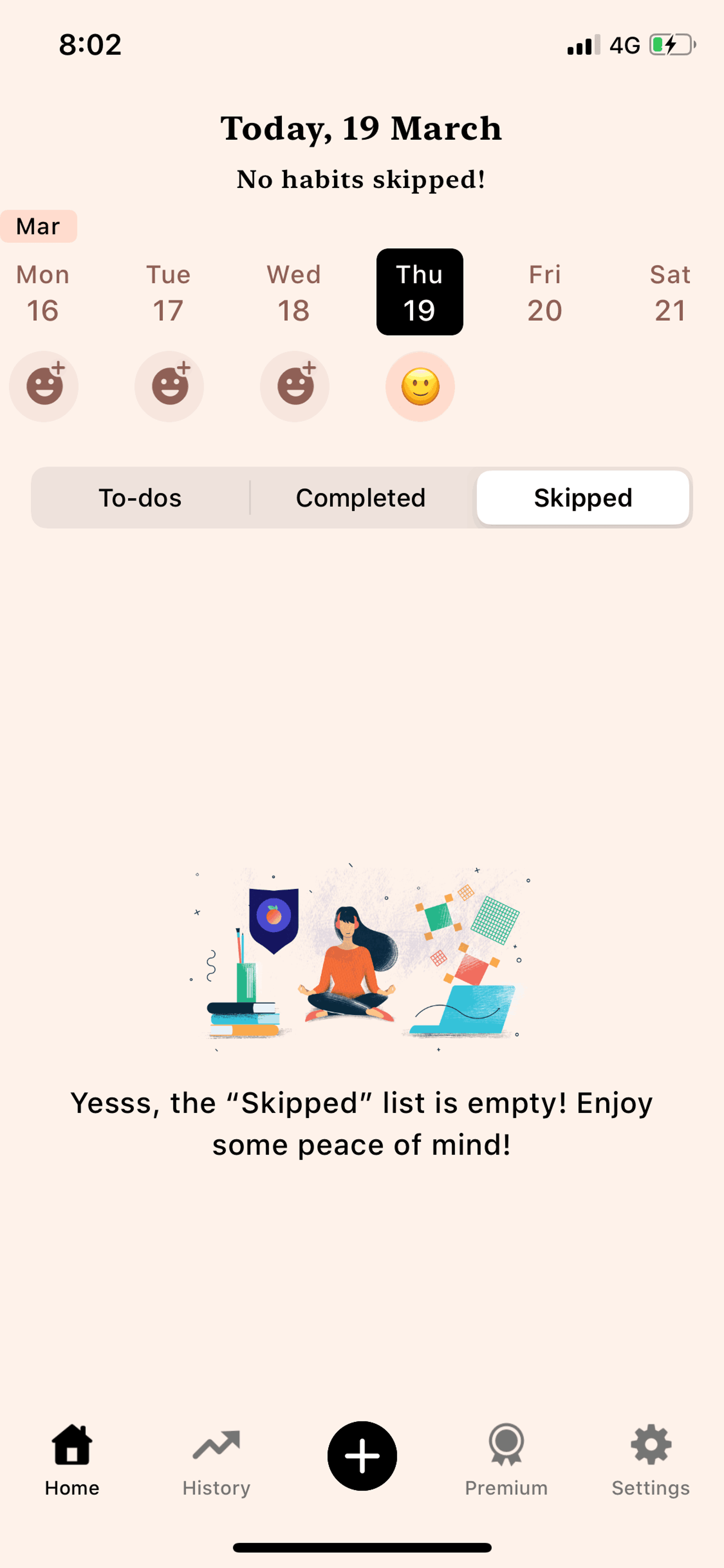 Tangerine iOS Health & Fitness interface screenshot 18