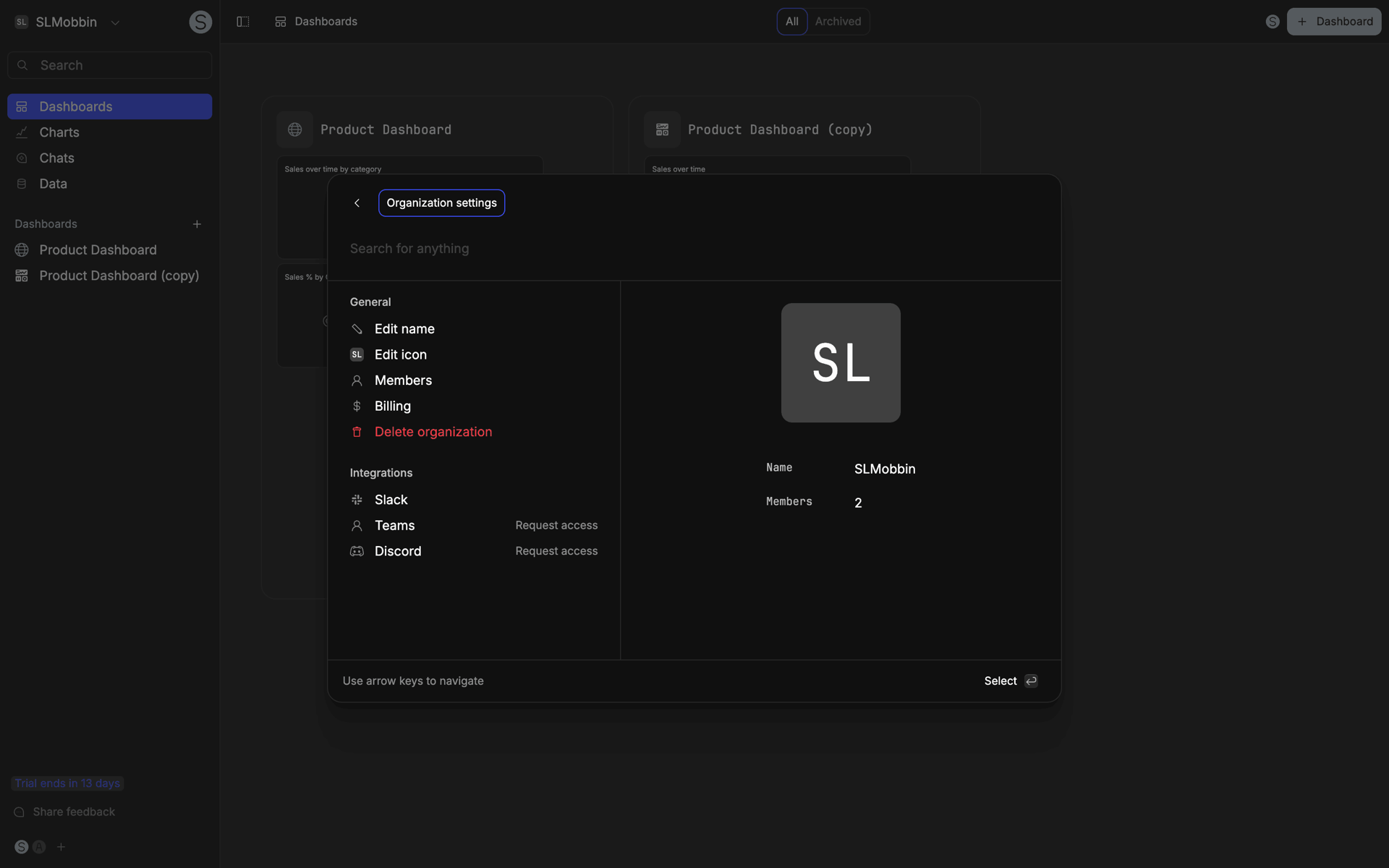 Basedash Web Business interface screenshot 21