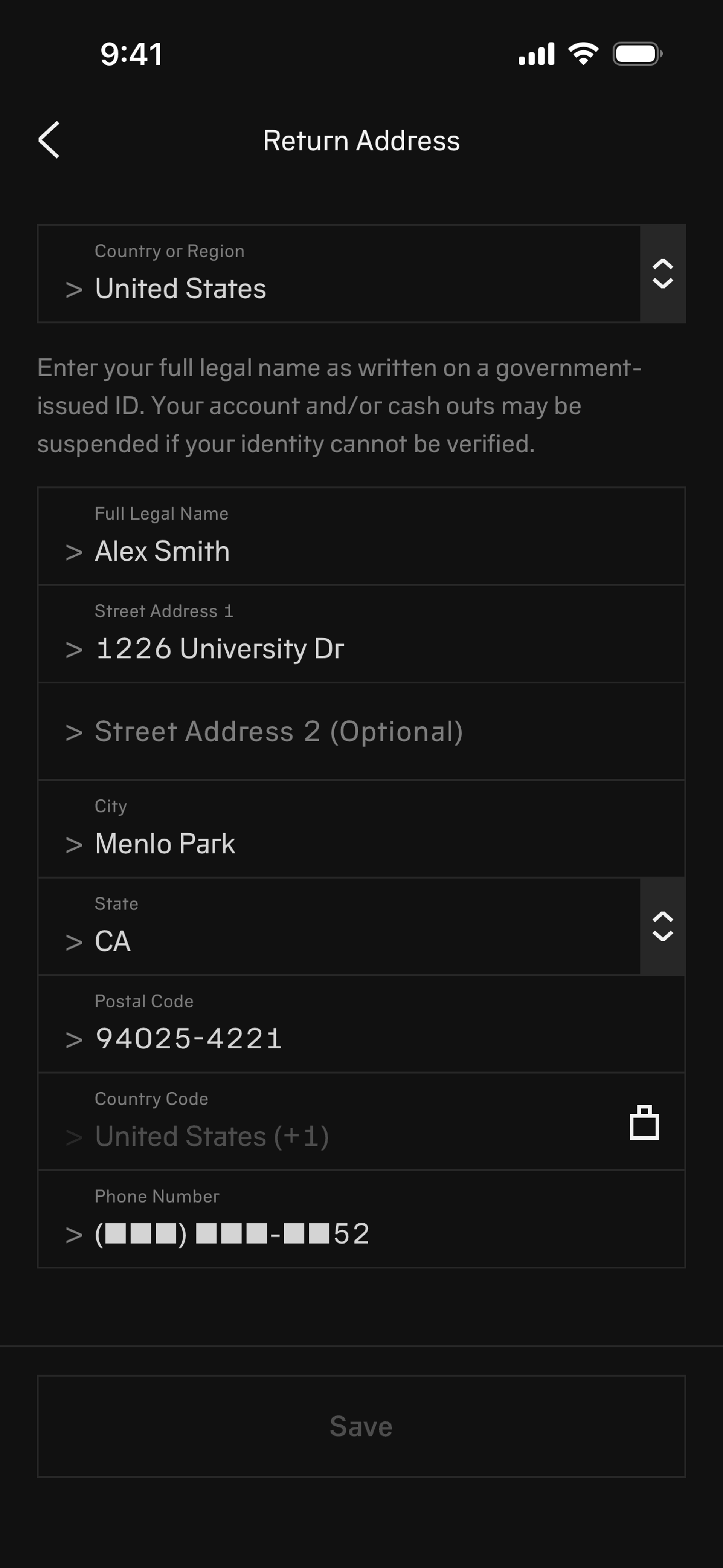 alias iOS Shopping interface screenshot 3