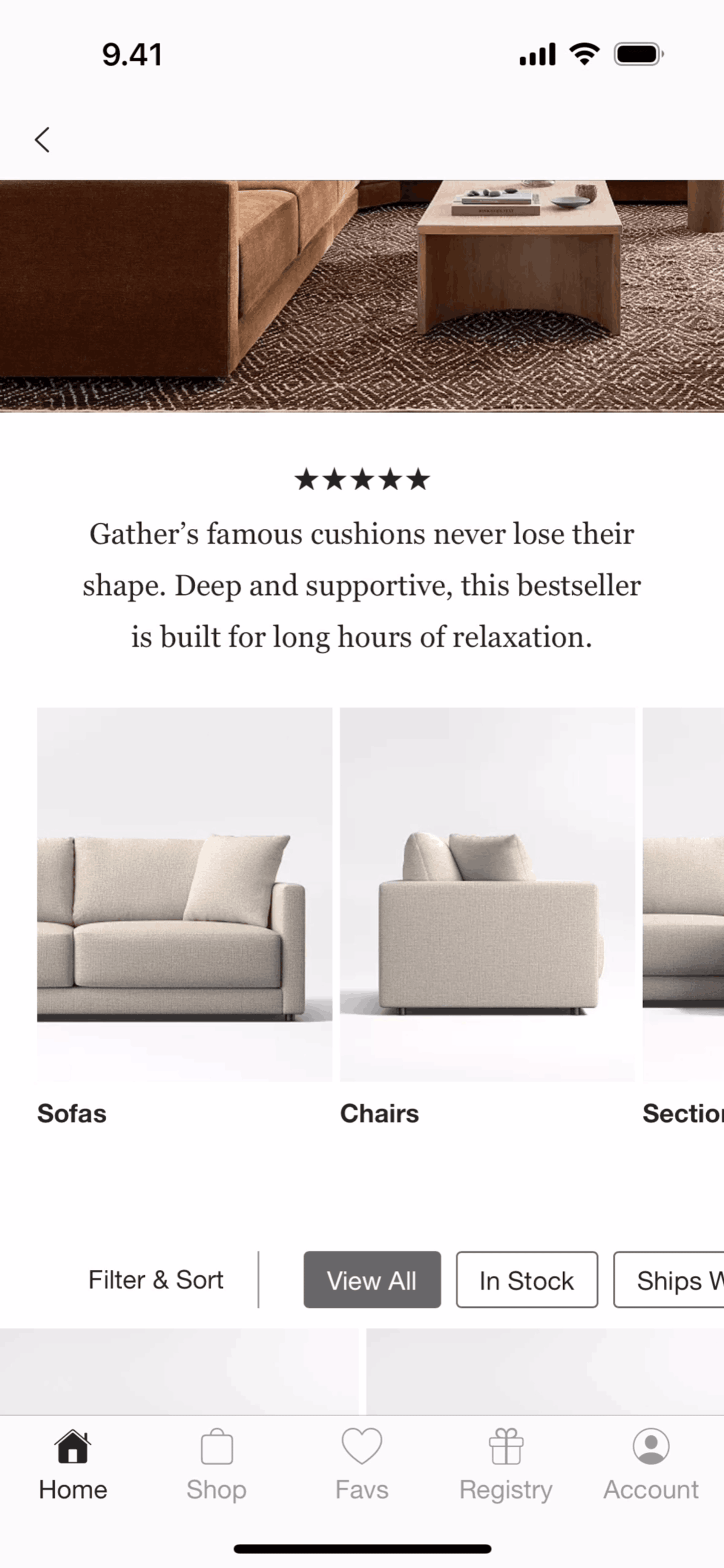 Crate & Barrel iOS Shopping interface screenshot 20