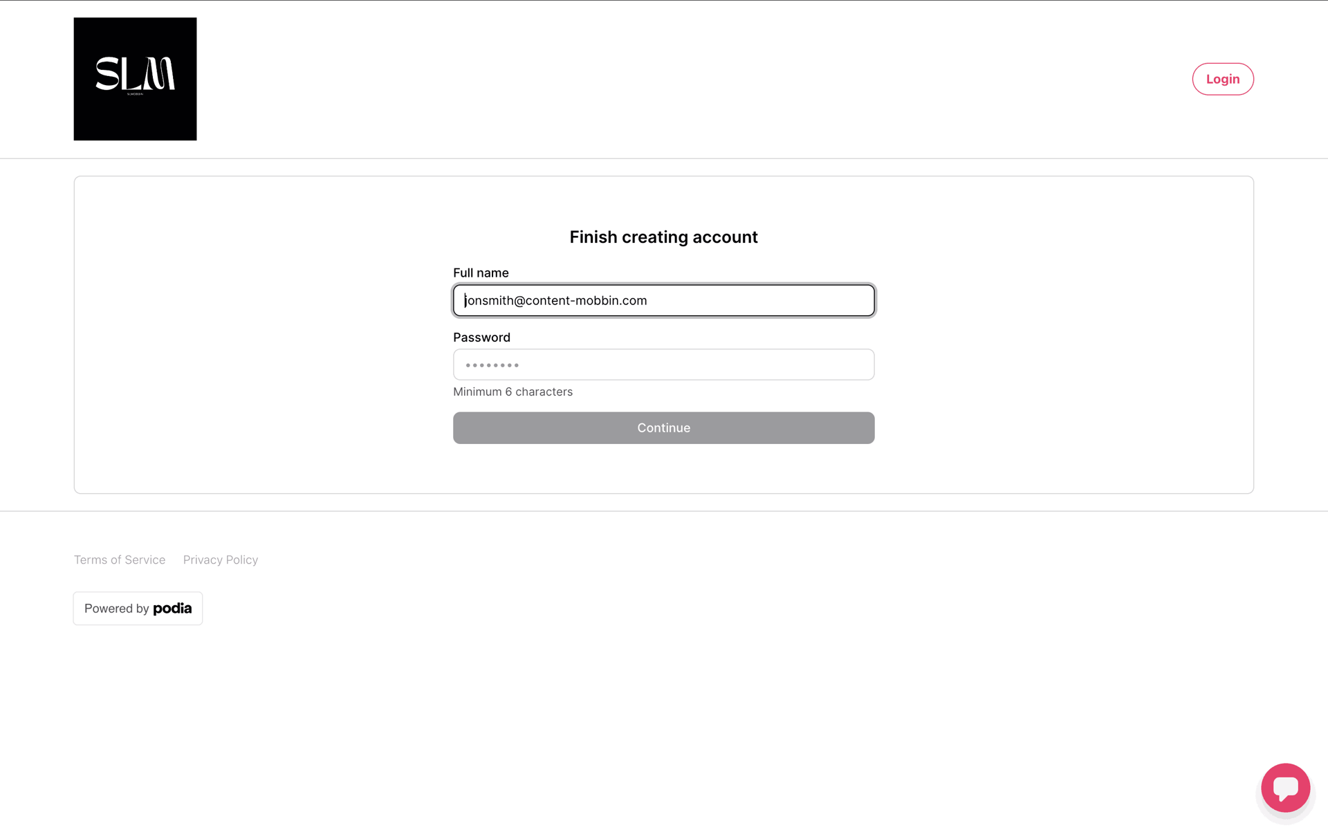 Podia Web Business interface screenshot 2