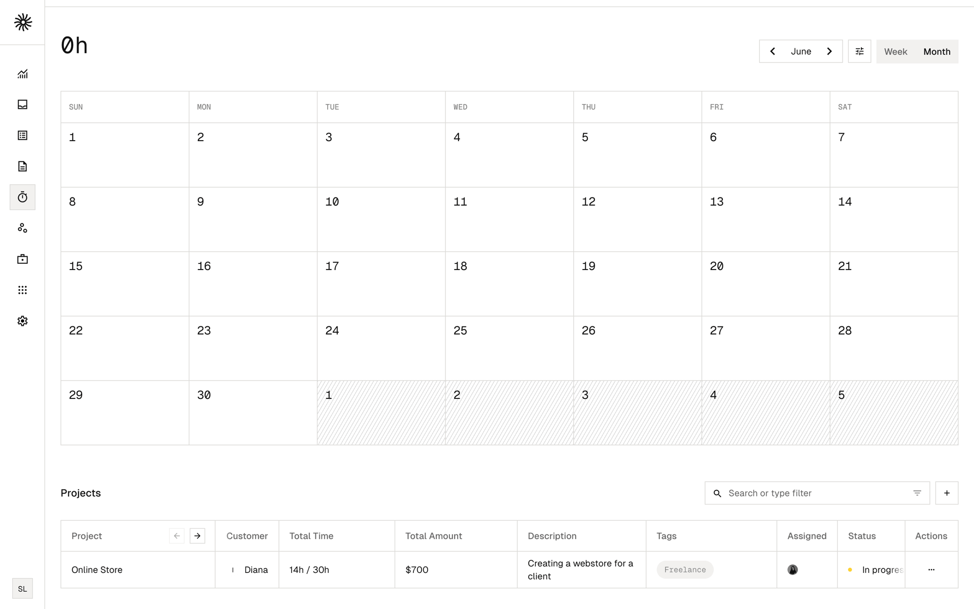 Midday Web Finance interface screenshot 21
