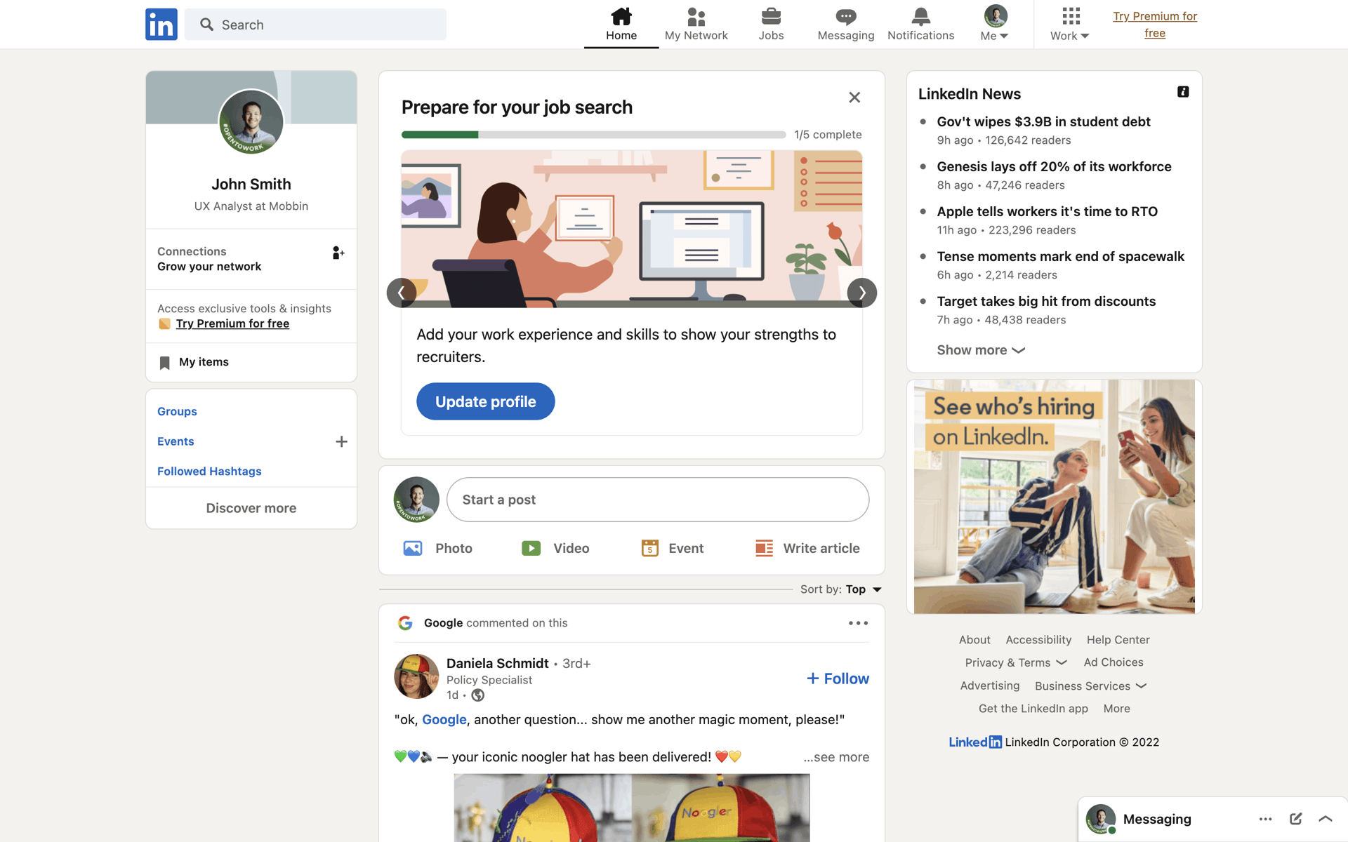 LinkedIn Web Business interface screenshot 8