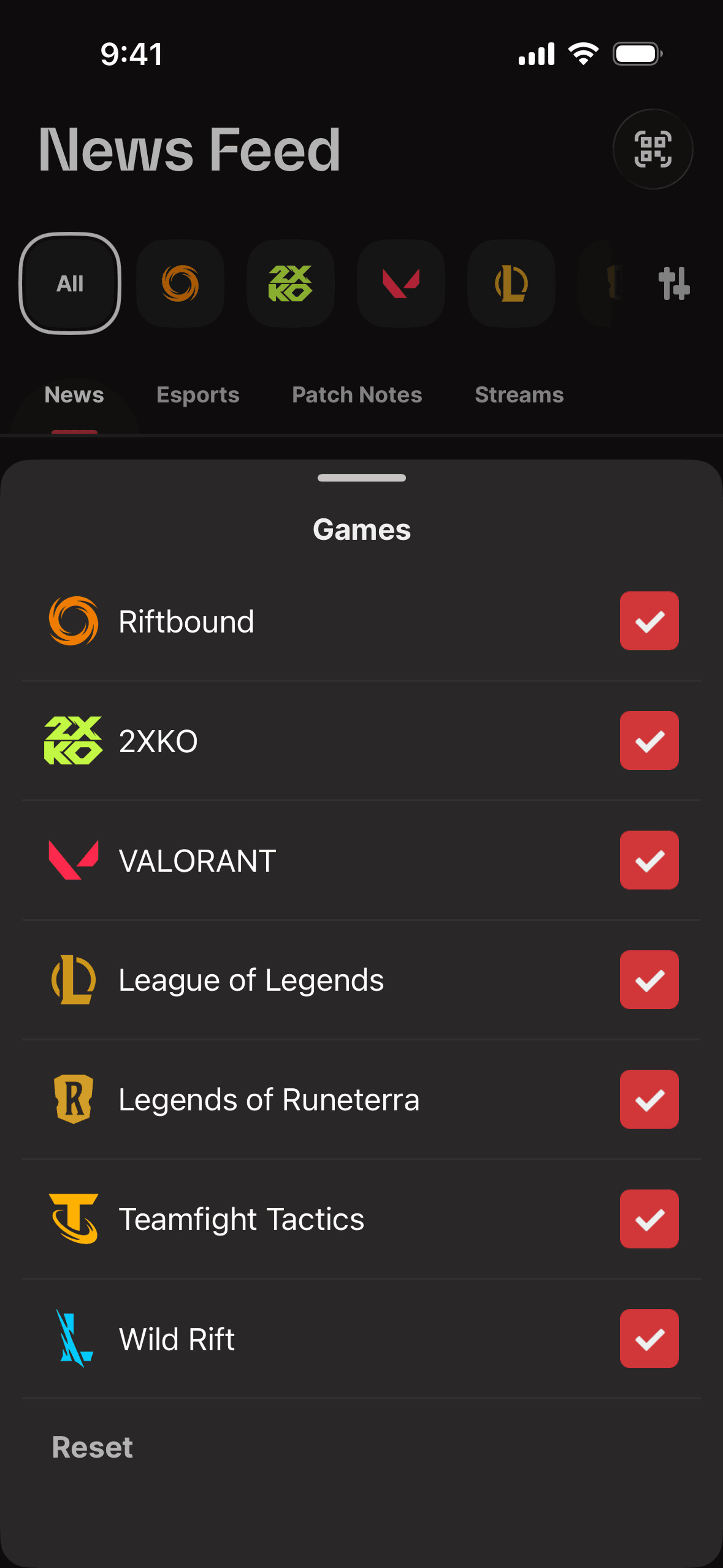 Riot Mobile iOS Entertainment interface screenshot 22