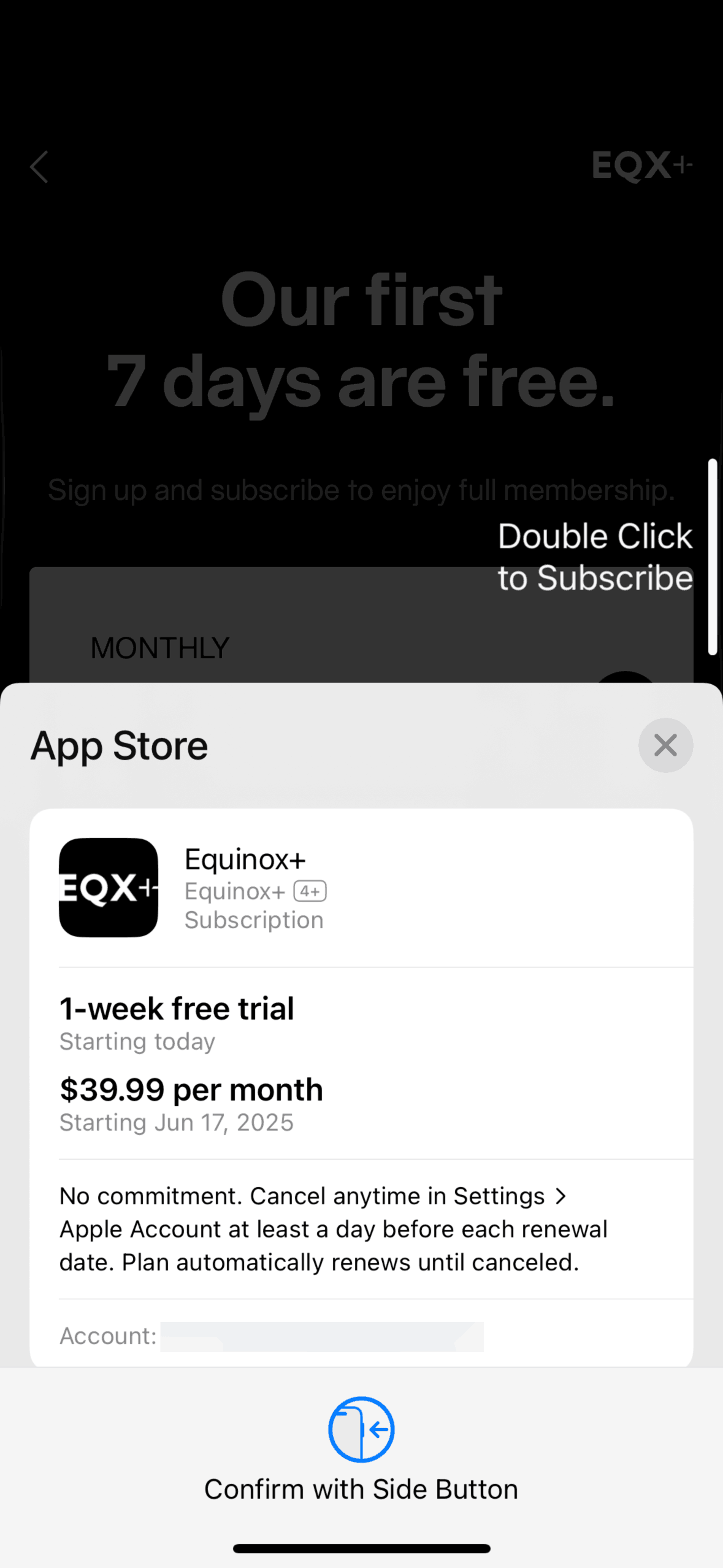 Equinox+ iOS Health & Fitness interface screenshot 5