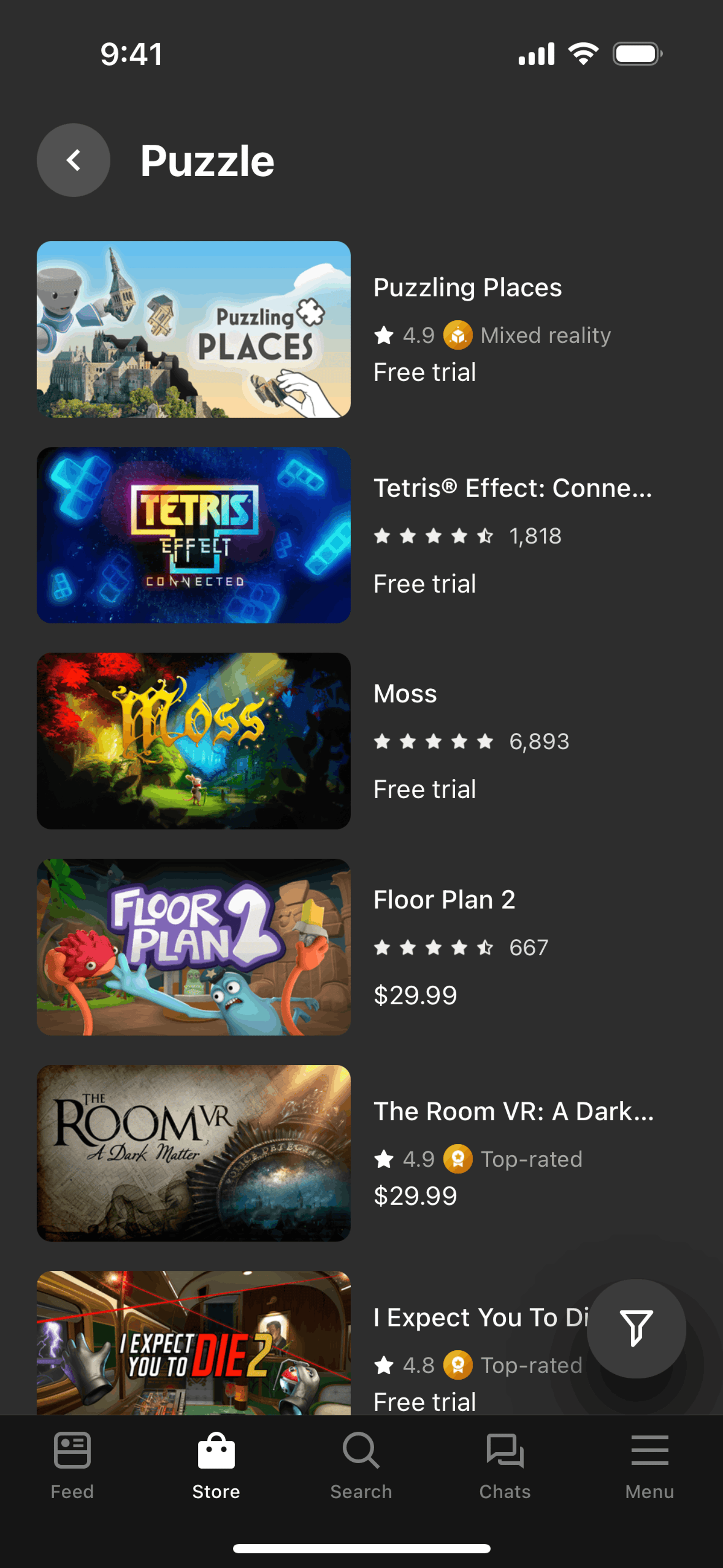Meta Quest iOS Entertainment interface screenshot 12