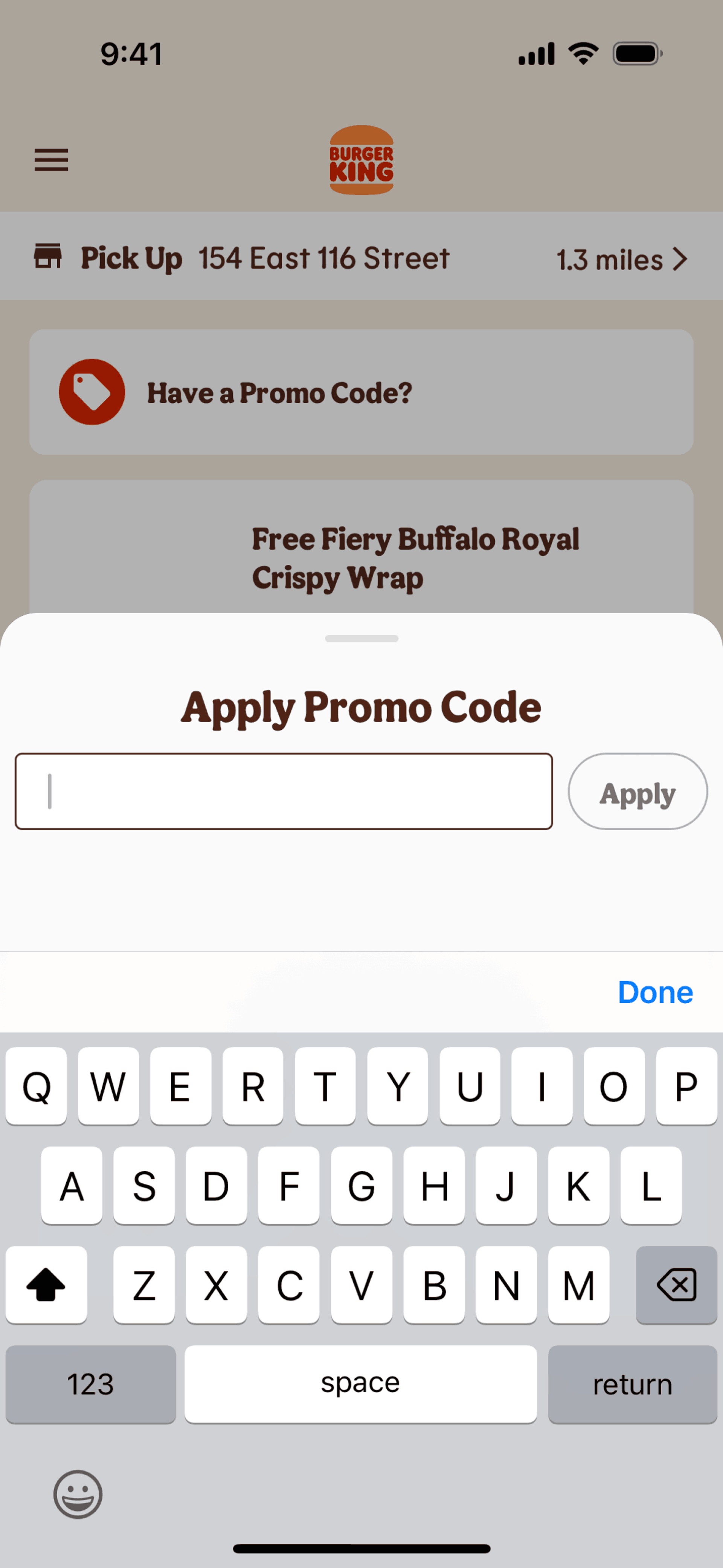 Burger King iOS Food & Drink interface screenshot 15