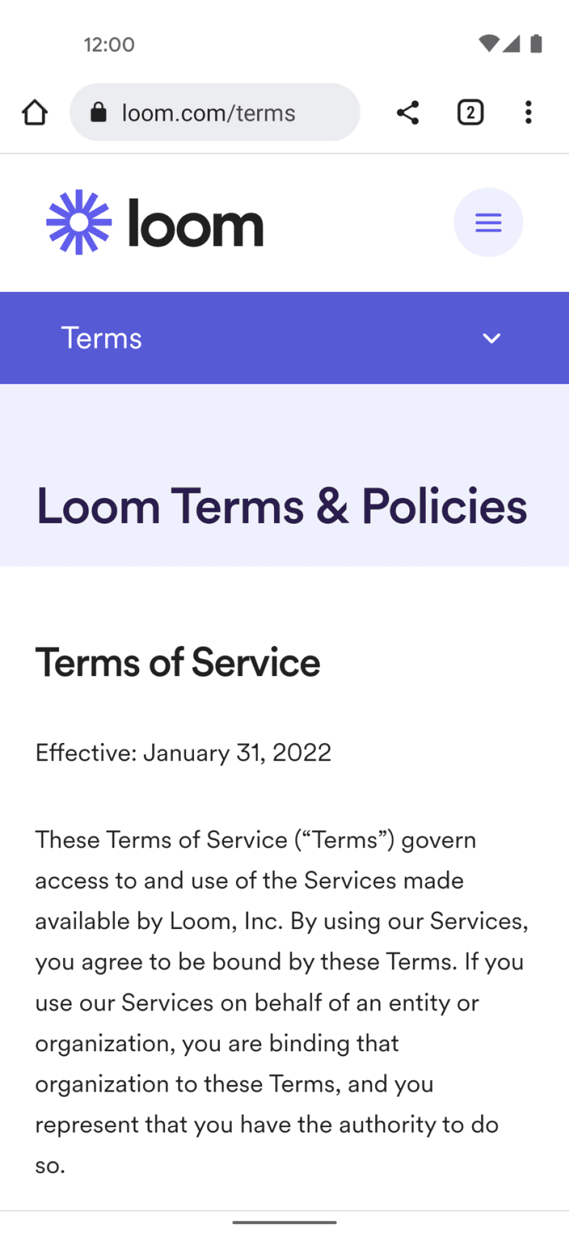 Loom Android Business interface screenshot 5