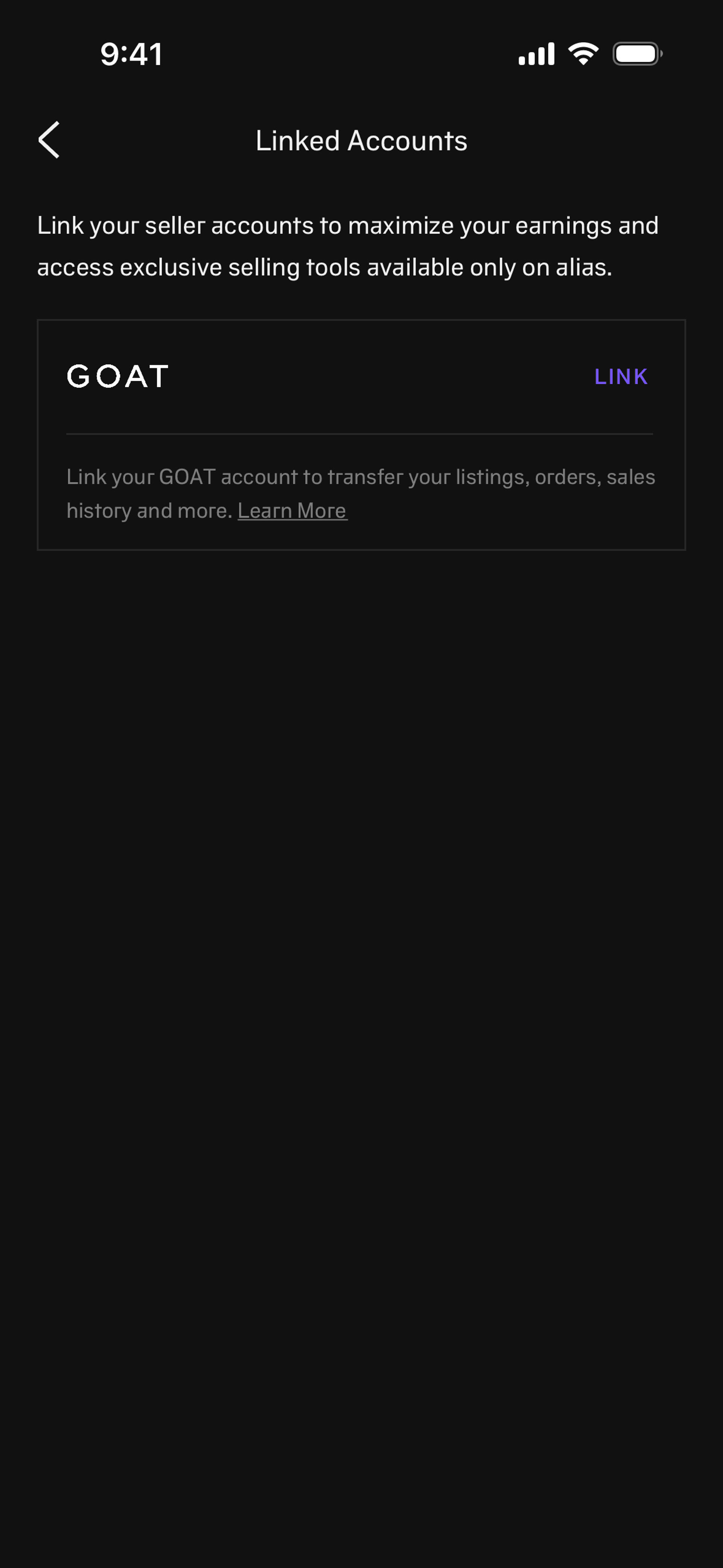 alias iOS Shopping interface screenshot 10