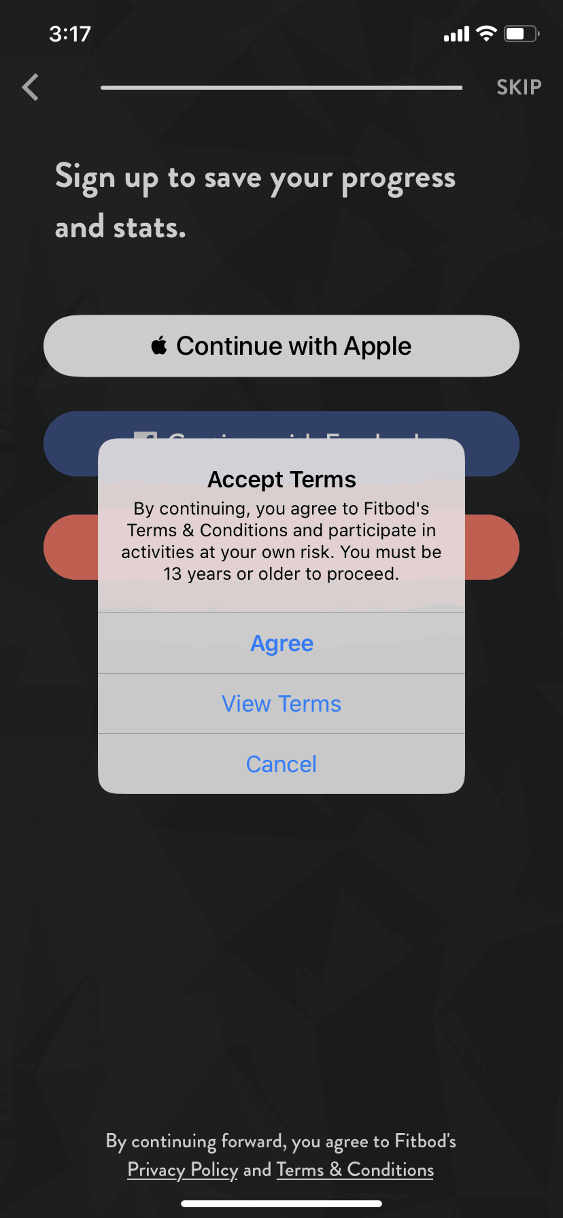 Fitbod iOS Health & Fitness interface screenshot 22