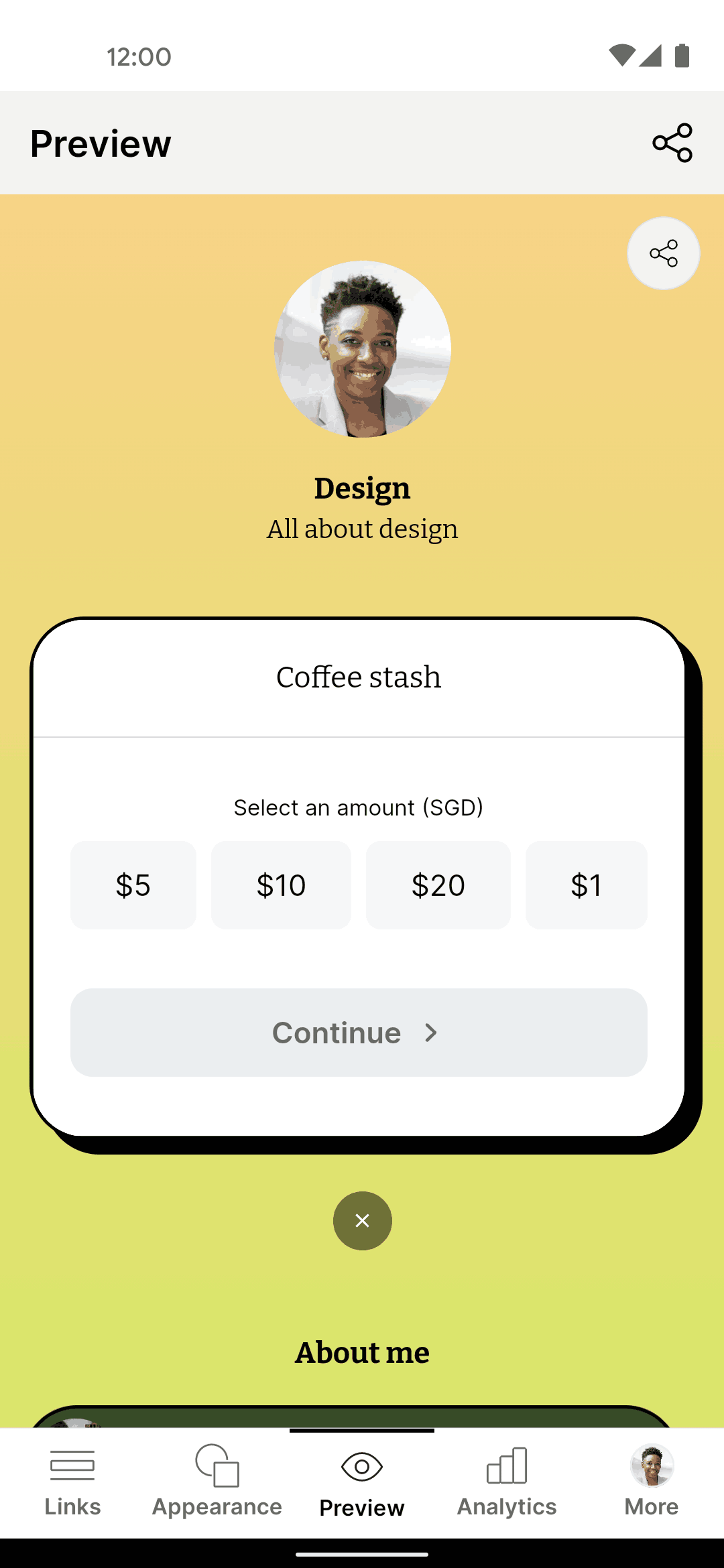Linktree Android Social Networking interface screenshot 10